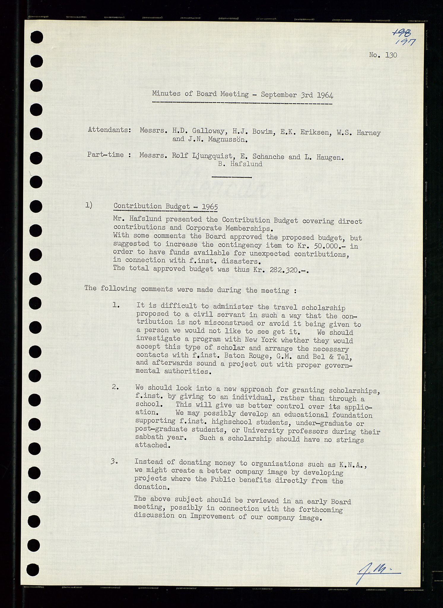 Pa 0982 - Esso Norge A/S, AV/SAST-A-100448/A/Aa/L0001/0004: Den administrerende direksjon Board minutes (styrereferater) / Den administrerende direksjon Board minutes (styrereferater), 1963-1964, p. 64