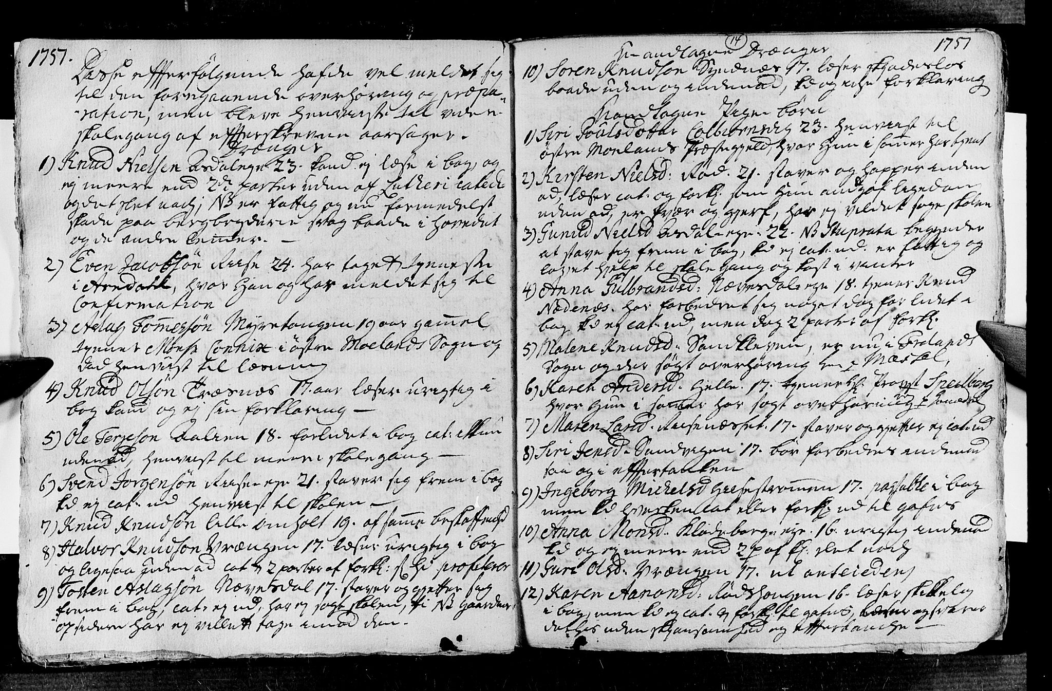 Øyestad sokneprestkontor, AV/SAK-1111-0049/F/Fa/L0005: Parish register (official) no. A 5, 1751-1757, p. 14