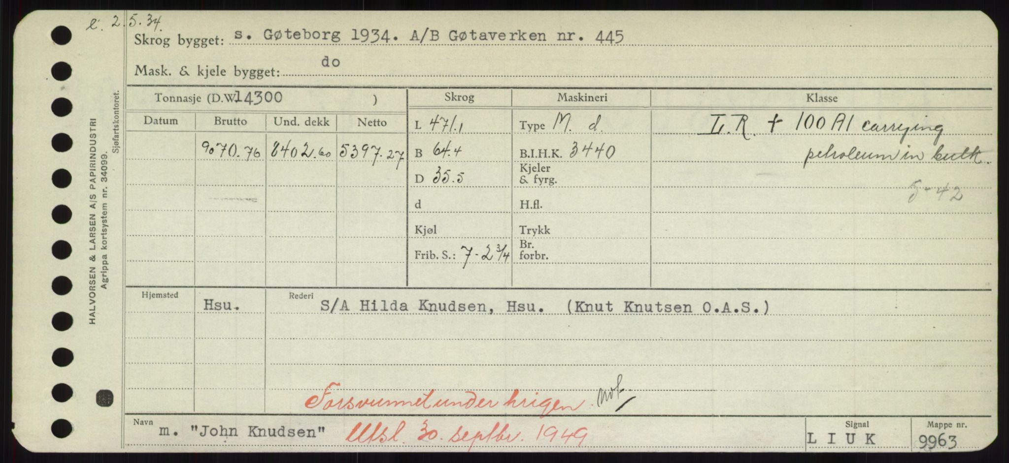 Sjøfartsdirektoratet med forløpere, Skipsmålingen, RA/S-1627/H/Hd/L0019: Fartøy, J, p. 487