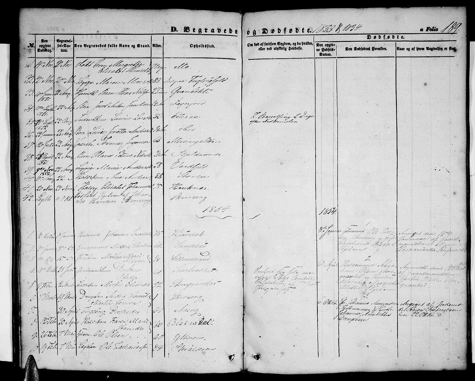 Ministerialprotokoller, klokkerbøker og fødselsregistre - Nordland, AV/SAT-A-1459/827/L0414: Parish register (copy) no. 827C03, 1853-1865, p. 189