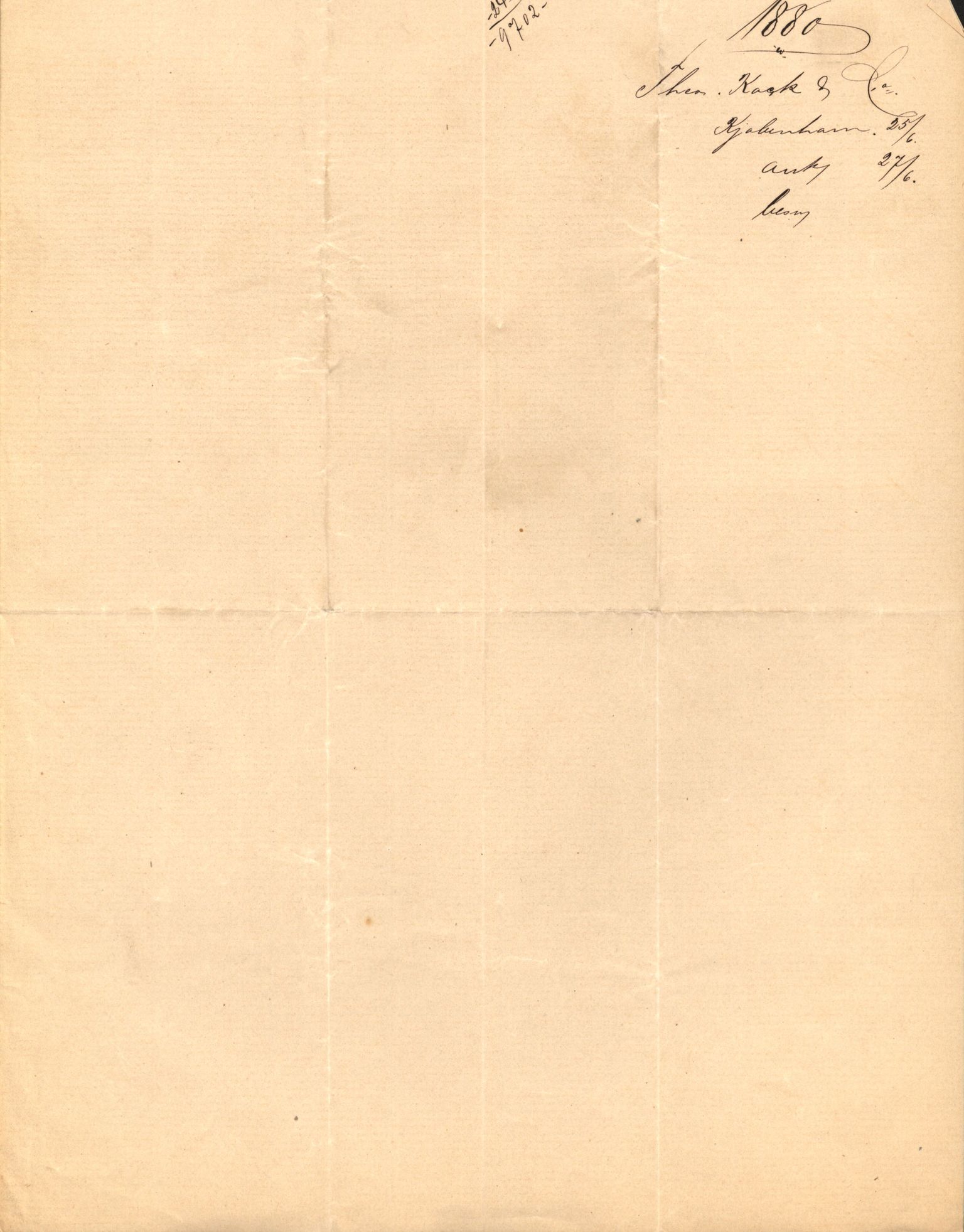 Pa 63 - Østlandske skibsassuranceforening, VEMU/A-1079/G/Ga/L0012/0008: Havaridokumenter / Harald Haarfager, 1880