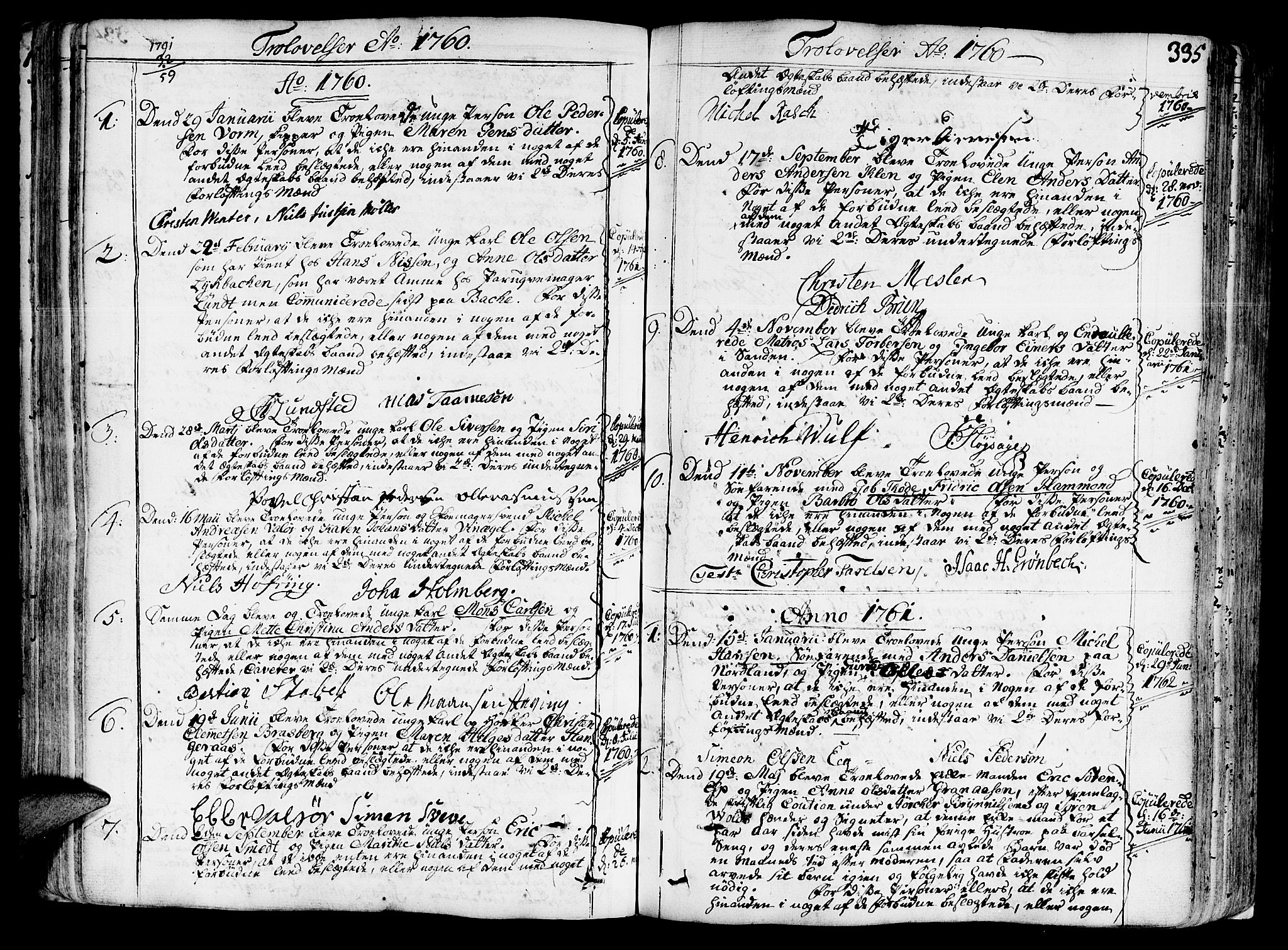 Ministerialprotokoller, klokkerbøker og fødselsregistre - Sør-Trøndelag, SAT/A-1456/602/L0103: Parish register (official) no. 602A01, 1732-1774, p. 335