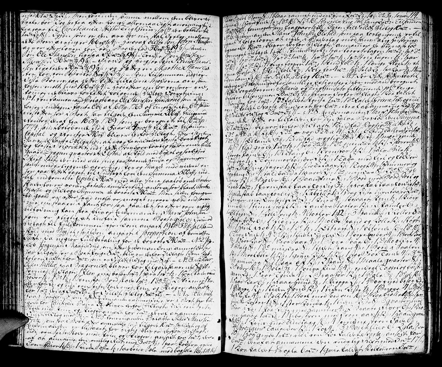 Lier, Røyken og Hurum sorenskriveri, AV/SAKO-A-89/H/Hc/L0006: Skifteprotokoll, 1773-1789, p. 113b-114a