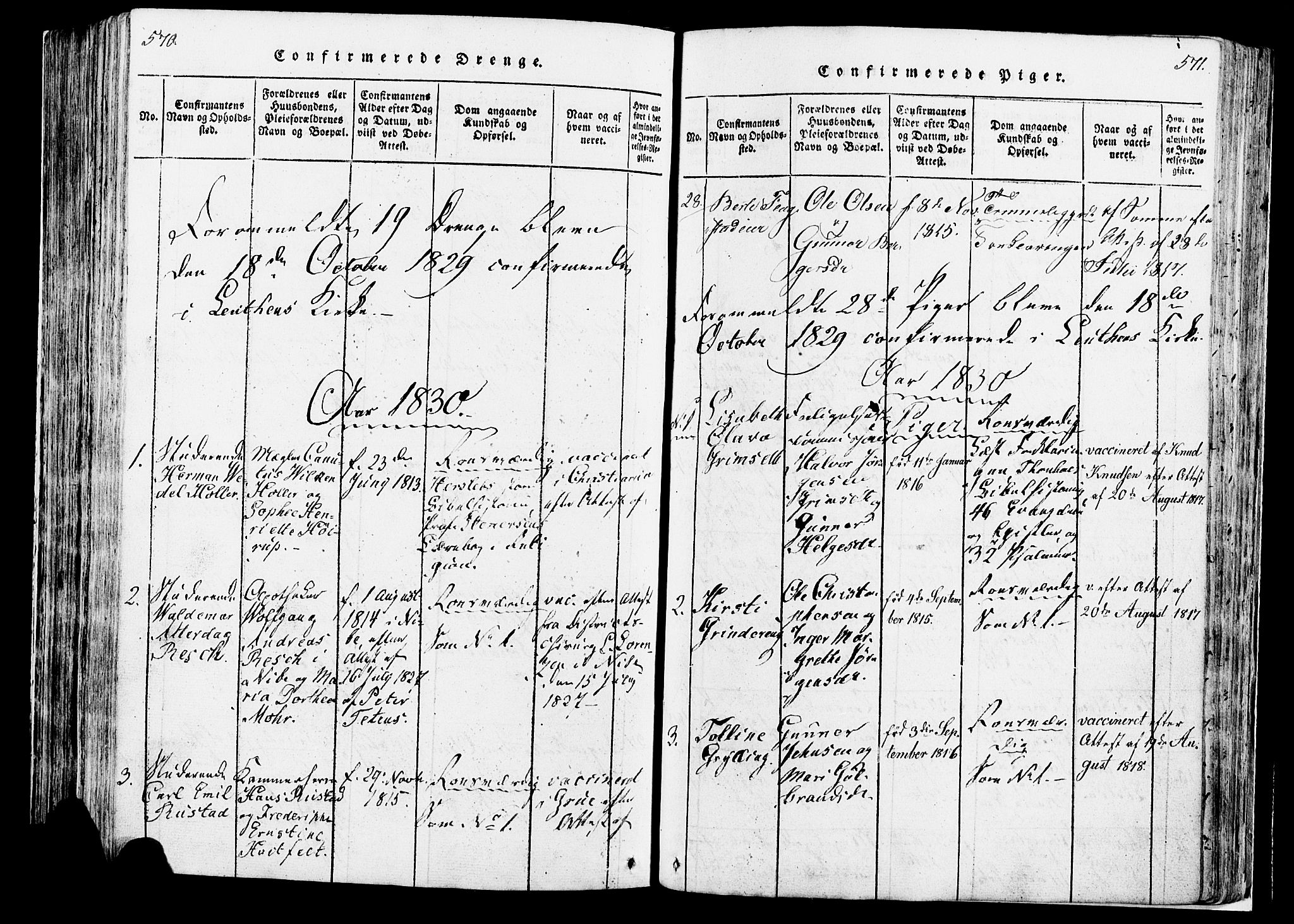 Løten prestekontor, SAH/PREST-022/K/Ka/L0005: Parish register (official) no. 5, 1814-1832, p. 570-571