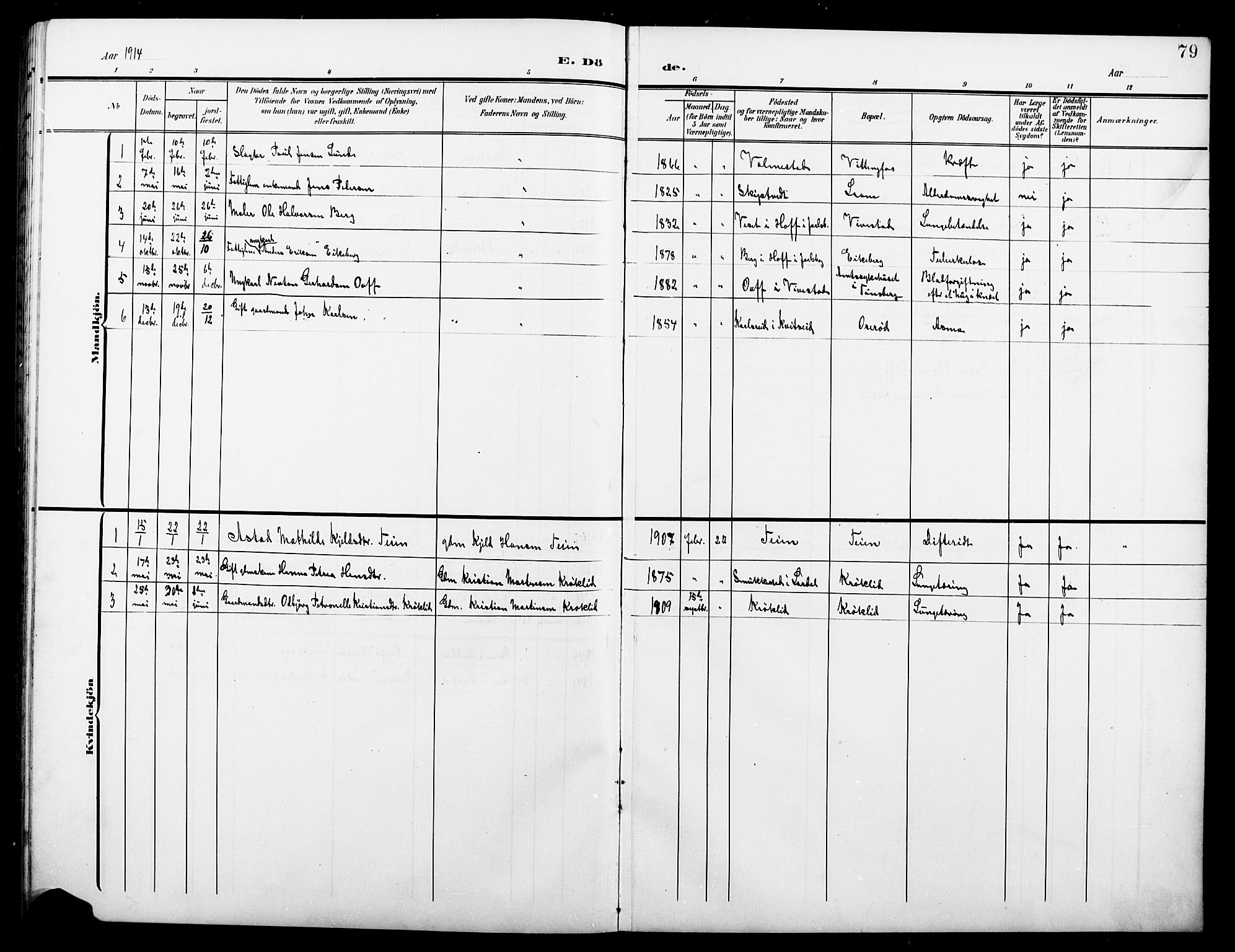 Ramnes kirkebøker, AV/SAKO-A-314/G/Gc/L0002: Parish register (copy) no. III 2, 1903-1924, p. 79