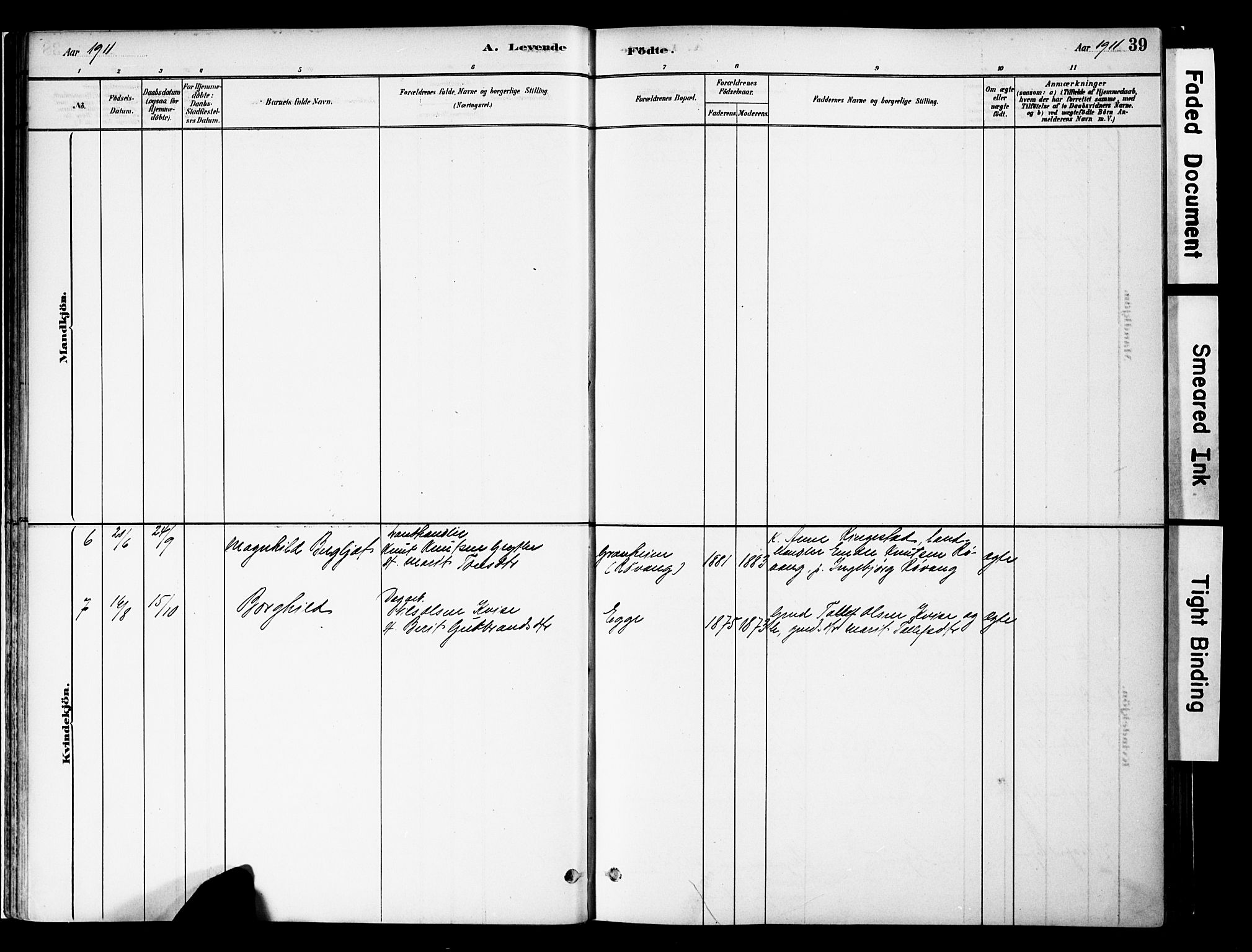 Vestre Slidre prestekontor, SAH/PREST-136/H/Ha/Haa/L0005: Parish register (official) no. 5, 1881-1912, p. 39