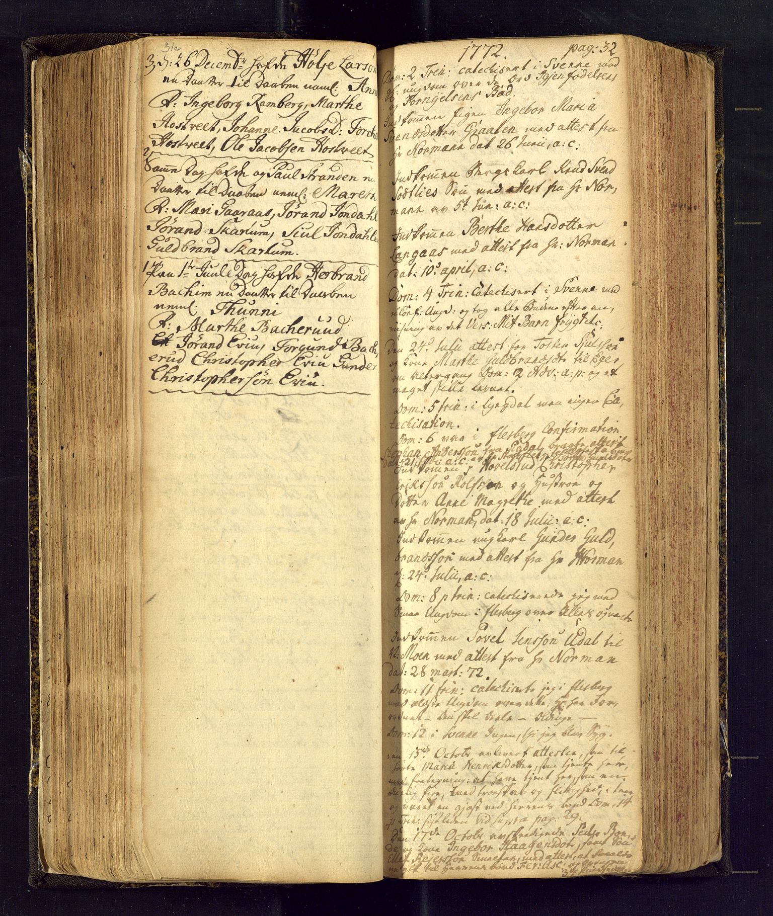 Flesberg kirkebøker, AV/SAKO-A-18/F/Fa/L0002: Parish register (official) no. I 2, 1726-1747, p. 31c-32