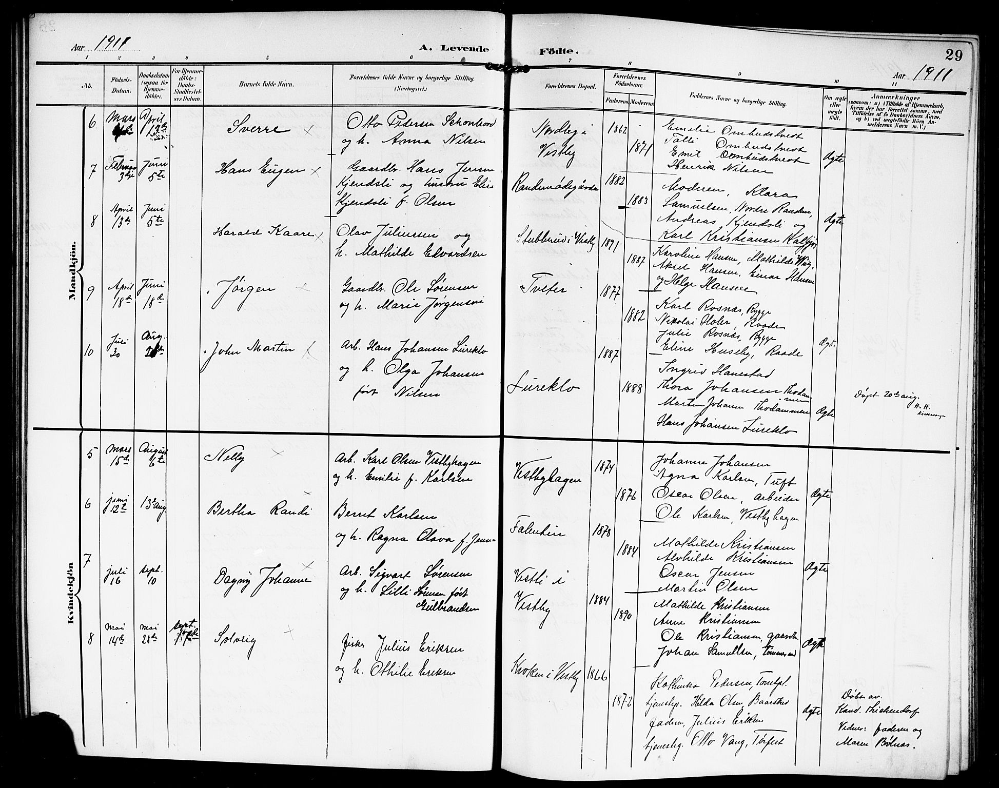 Vestby prestekontor Kirkebøker, AV/SAO-A-10893/G/Ga/L0002: Parish register (copy) no. I 2, 1903-1916, p. 29