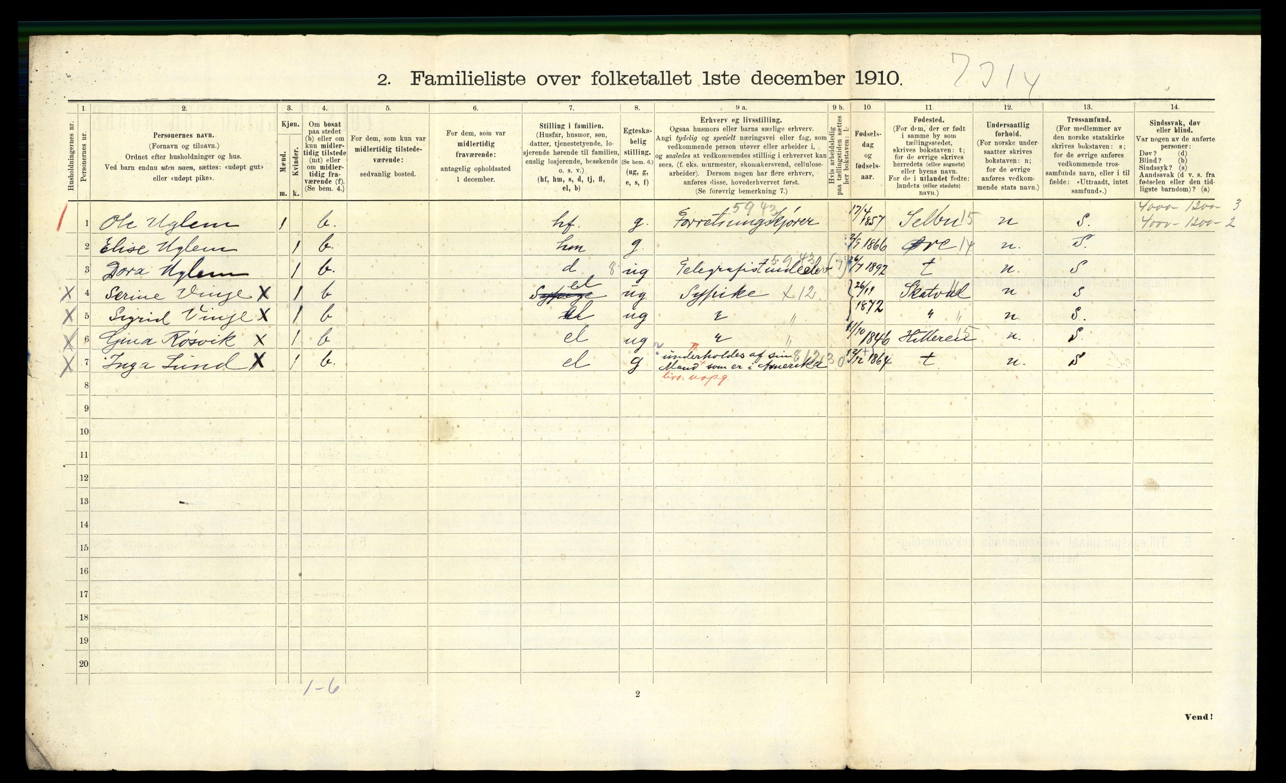 RA, 1910 census for Trondheim, 1910, p. 8764