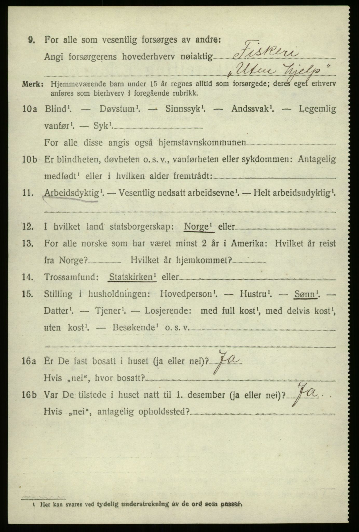 SAB, 1920 census for Bremanger, 1920, p. 5123
