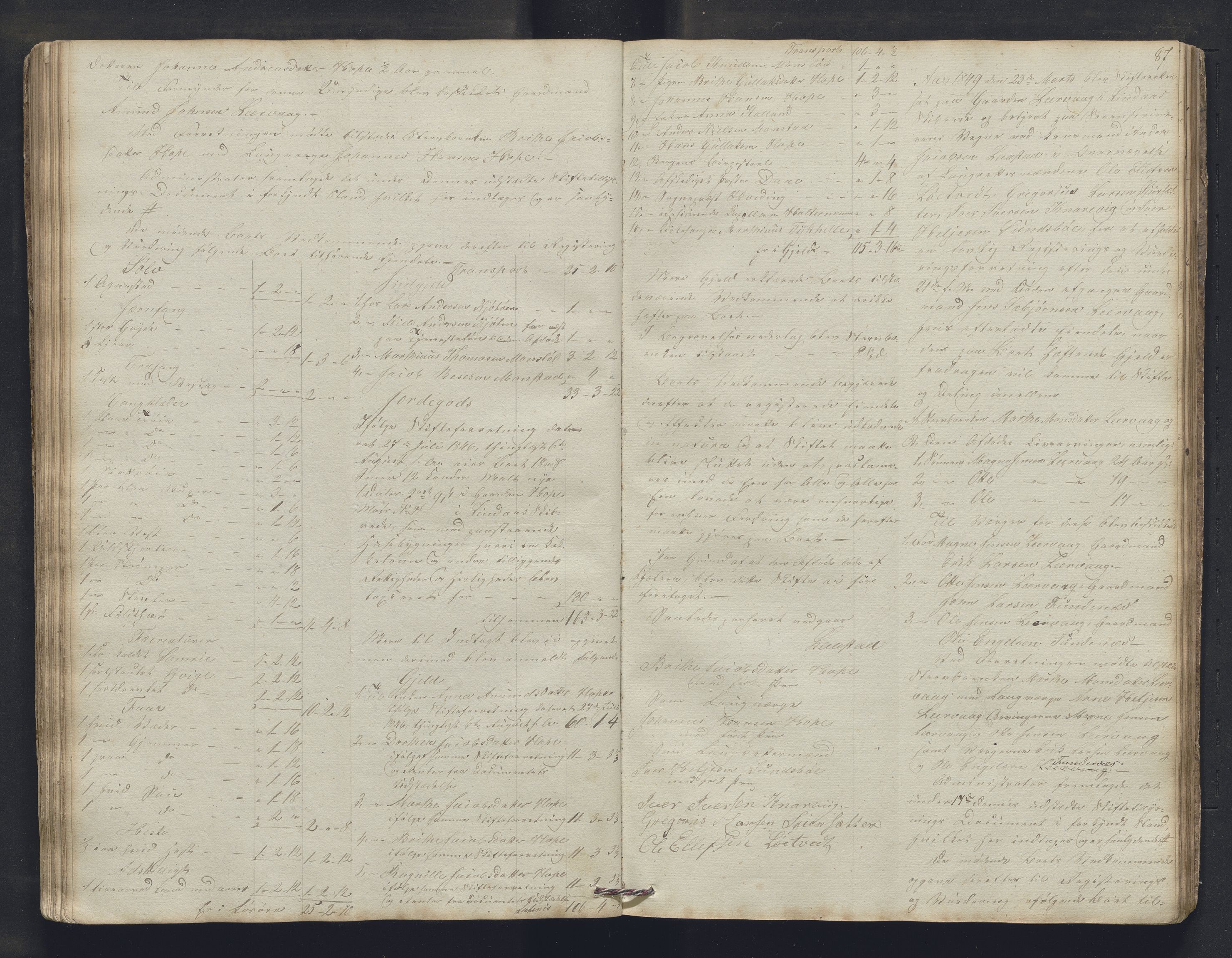 Nordhordland sorenskrivar, SAB/A-2901/1/H/Hb/L0015: Registreringsprotokollar, 1846-1850, p. 87