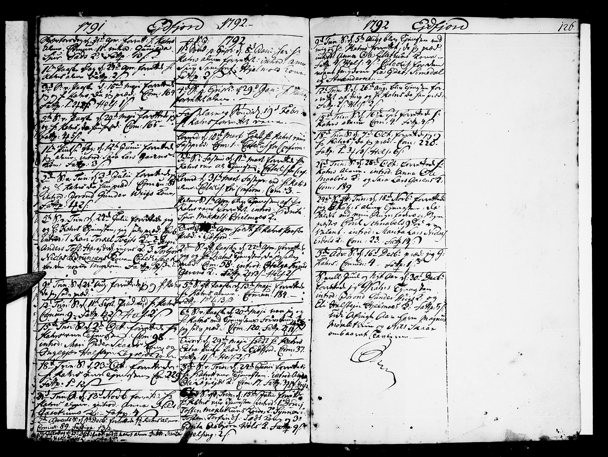 Ulvik sokneprestembete, AV/SAB-A-78801/H/Haa: Parish register (official) no. A 10, 1745-1792, p. 126