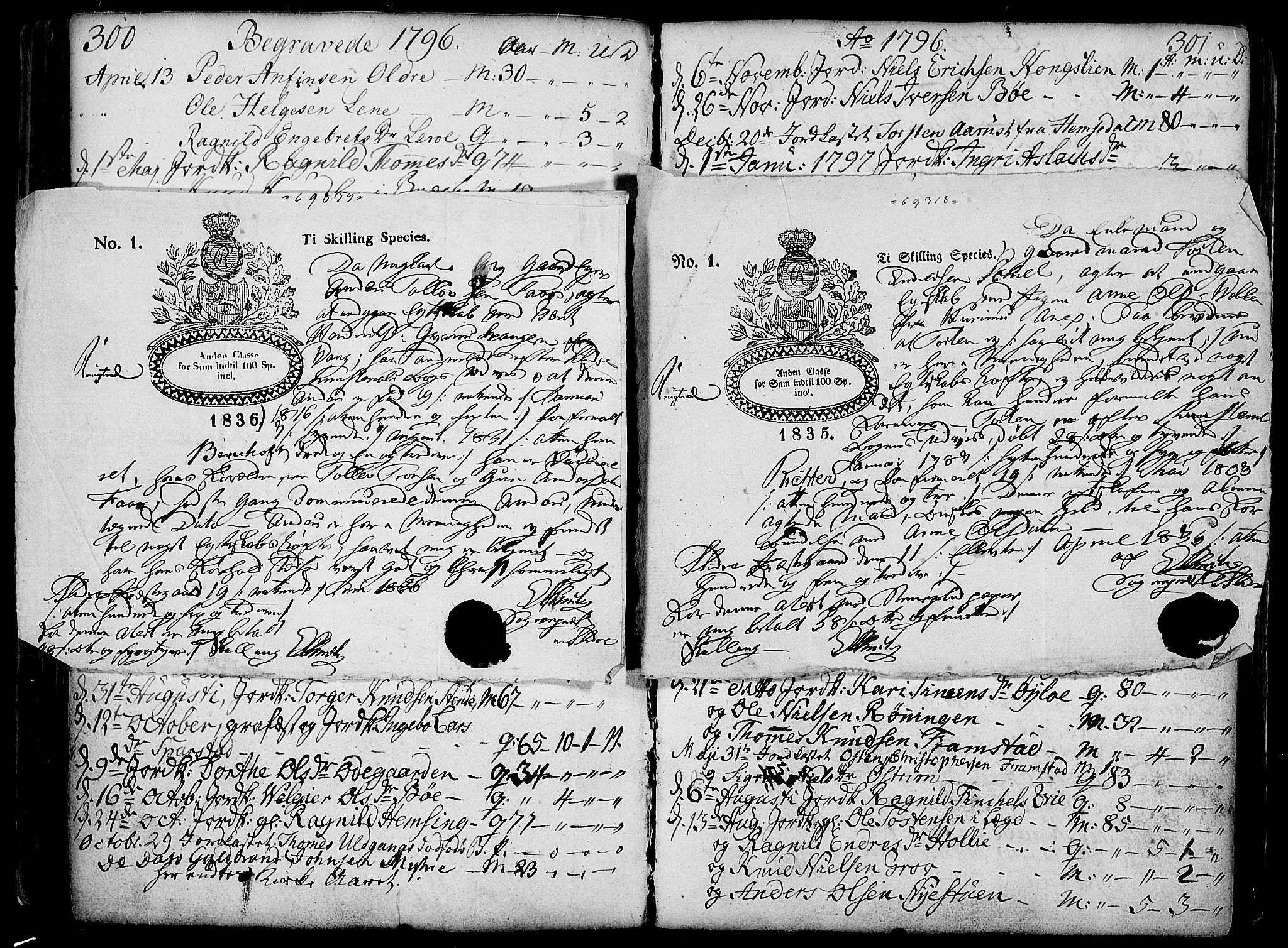 Vang prestekontor, Valdres, AV/SAH-PREST-140/H/Ha/L0002: Parish register (official) no. 2, 1796-1808, p. 300-301