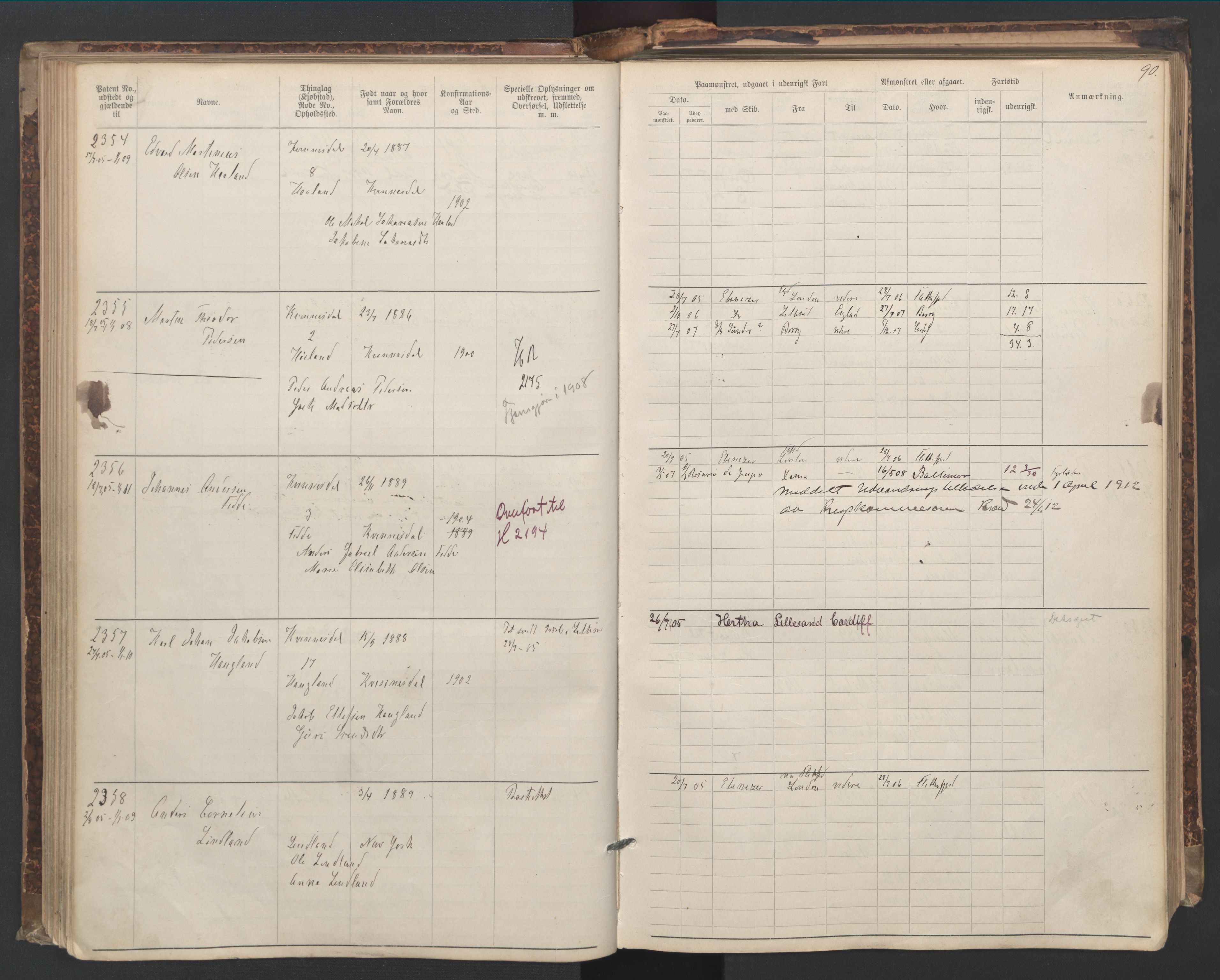 Flekkefjord mønstringskrets, SAK/2031-0018/F/Fa/L0006: Annotasjonsrulle nr 1916-2964 med register, Æ-3, 1891-1948, p. 120