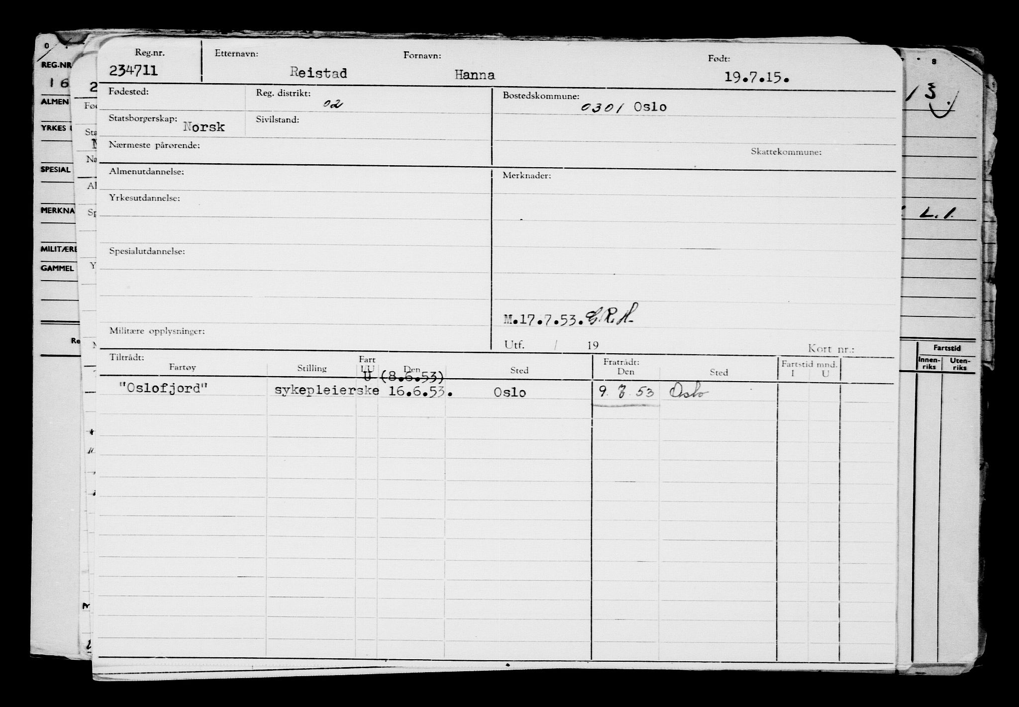 Direktoratet for sjømenn, RA/S-3545/G/Gb/L0131: Hovedkort, 1915, p. 364