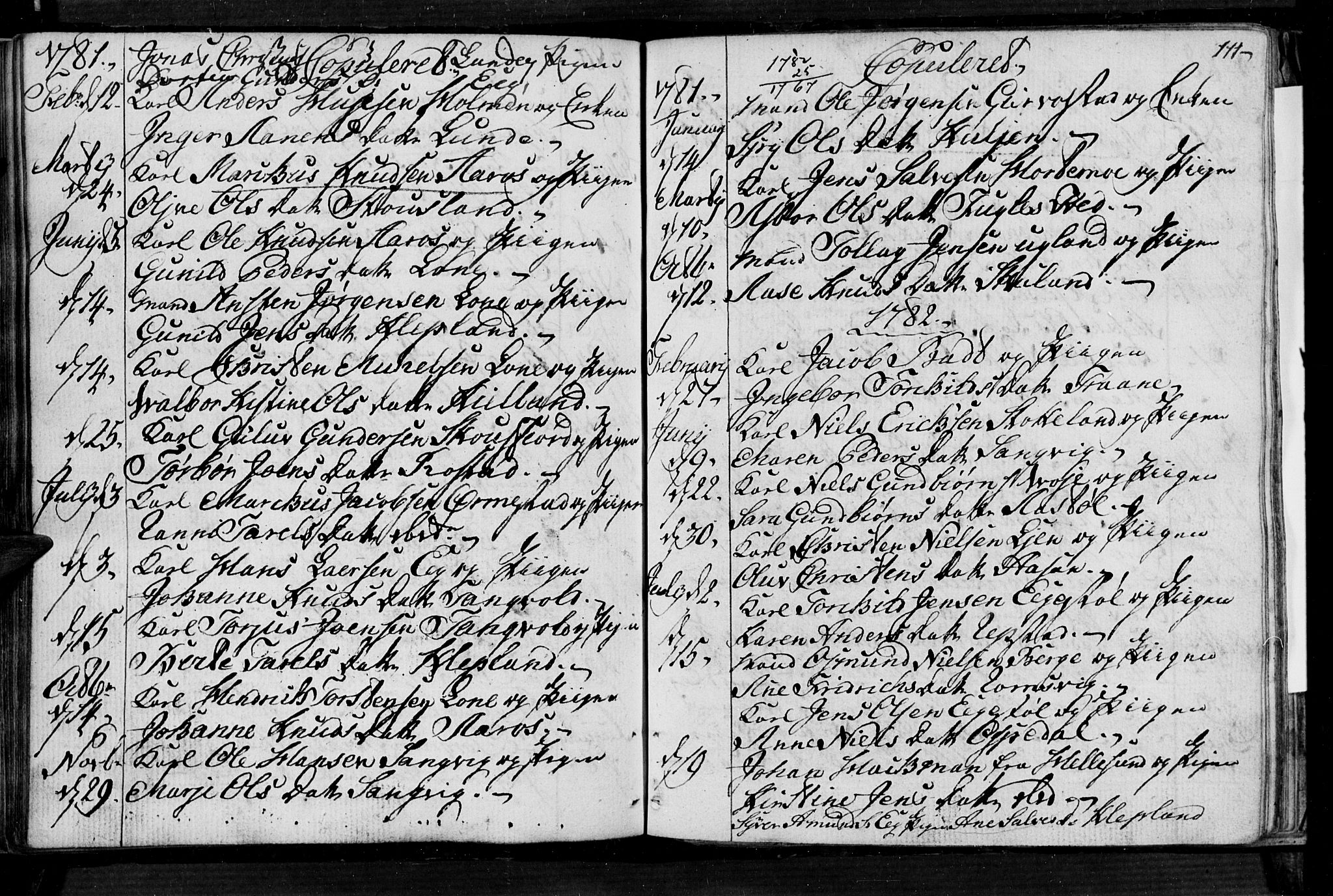 Søgne sokneprestkontor, SAK/1111-0037/F/Fa/Fab/L0004: Parish register (official) no. A 4, 1770-1822, p. 110-111