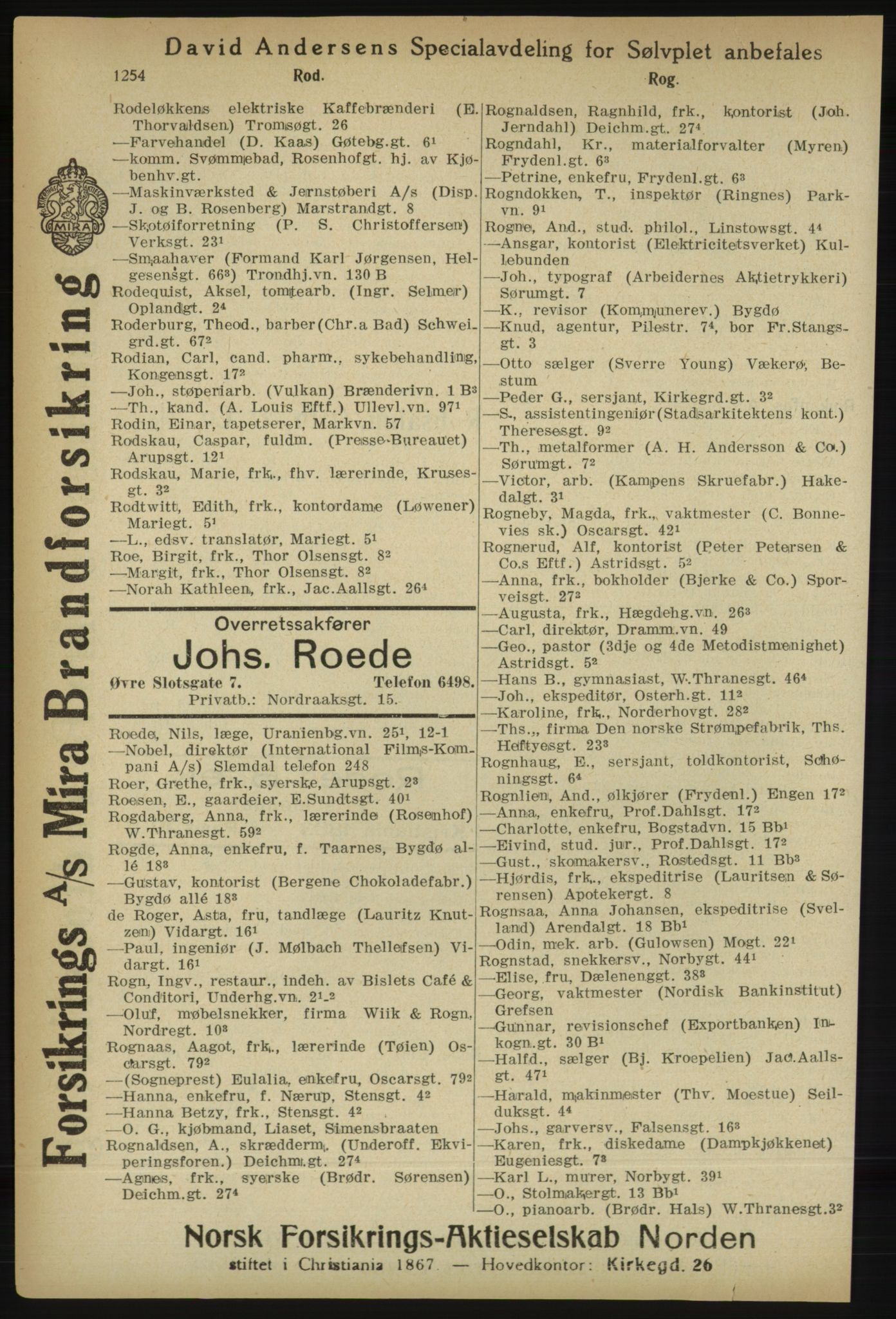 Kristiania/Oslo adressebok, PUBL/-, 1918, p. 1279