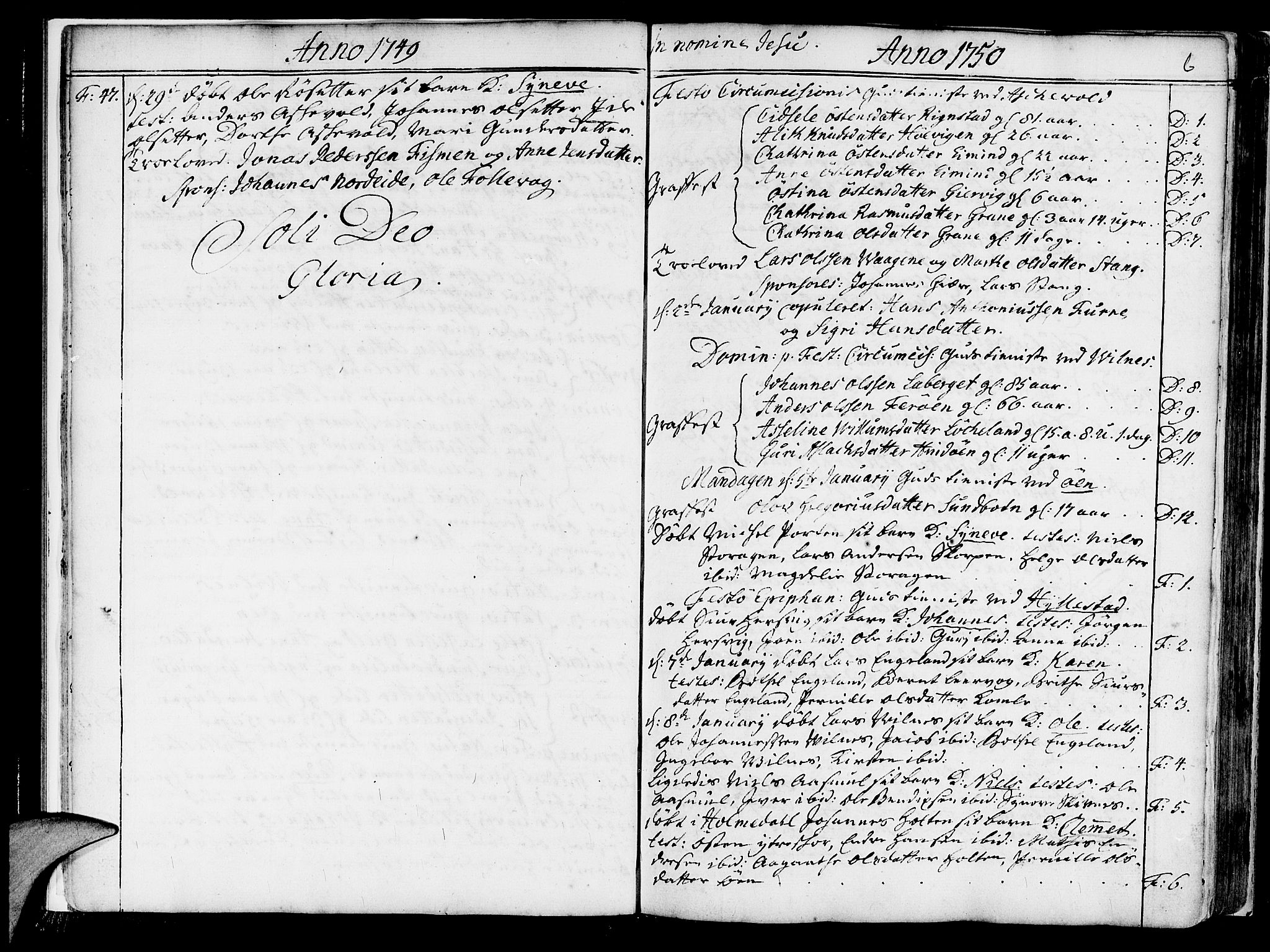 Askvoll sokneprestembete, SAB/A-79501/H/Haa/Haaa/L0008: Parish register (official) no. A 8, 1749-1775, p. 6