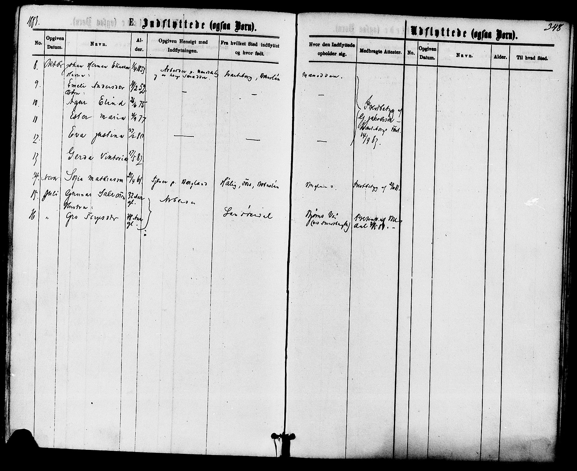Skåtøy kirkebøker, SAKO/A-304/F/Fa/L0001: Parish register (official) no. I 1, 1874-1883, p. 348