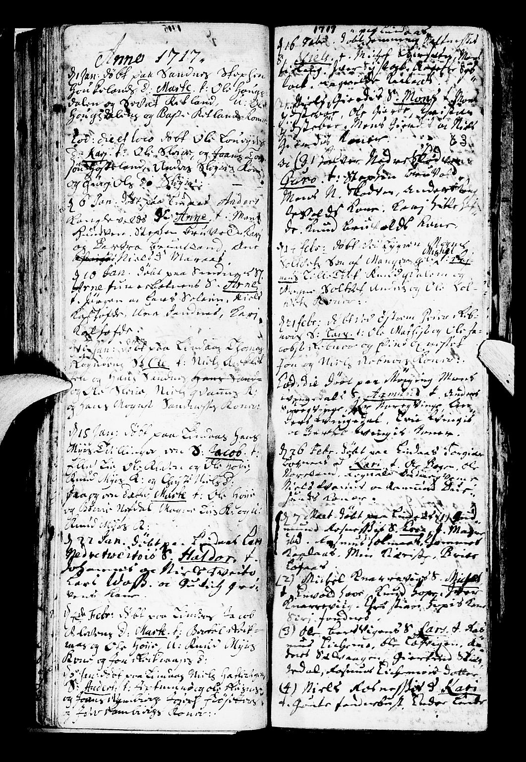 Lindås Sokneprestembete, AV/SAB-A-76701/H/Haa/Haaa/L0001: Parish register (official) no. A 1, 1699-1746, p. 63