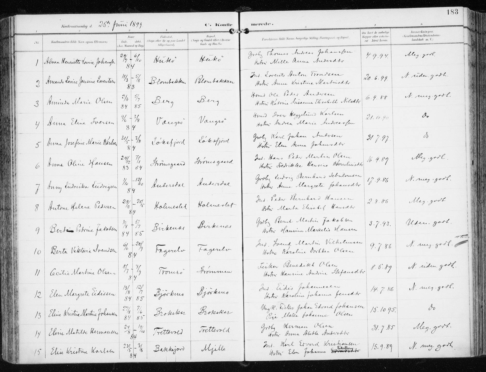 Tromsøysund sokneprestkontor, AV/SATØ-S-1304/G/Ga/L0006kirke: Parish register (official) no. 6, 1897-1906, p. 183