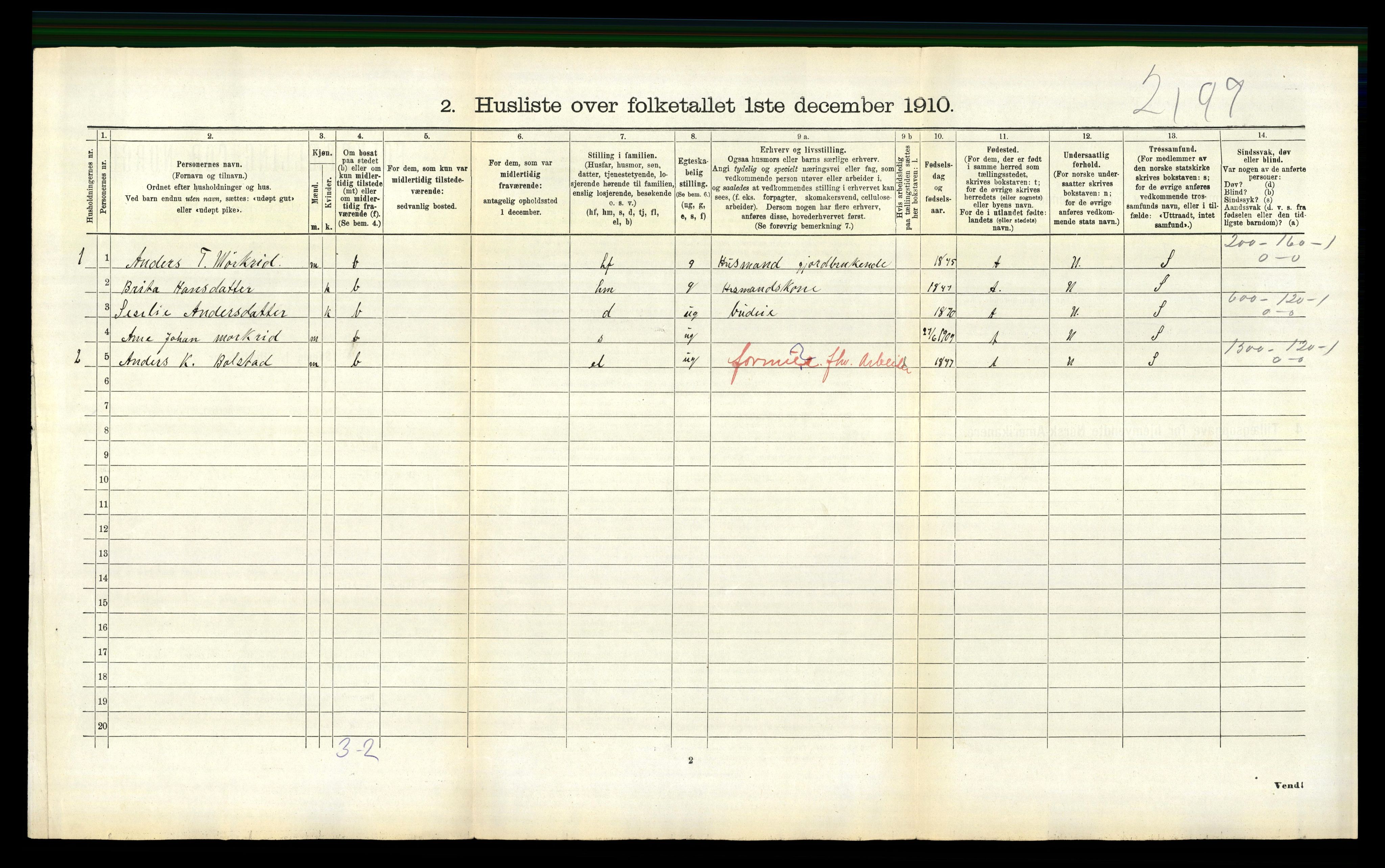 RA, 1910 census for Luster, 1910, p. 386