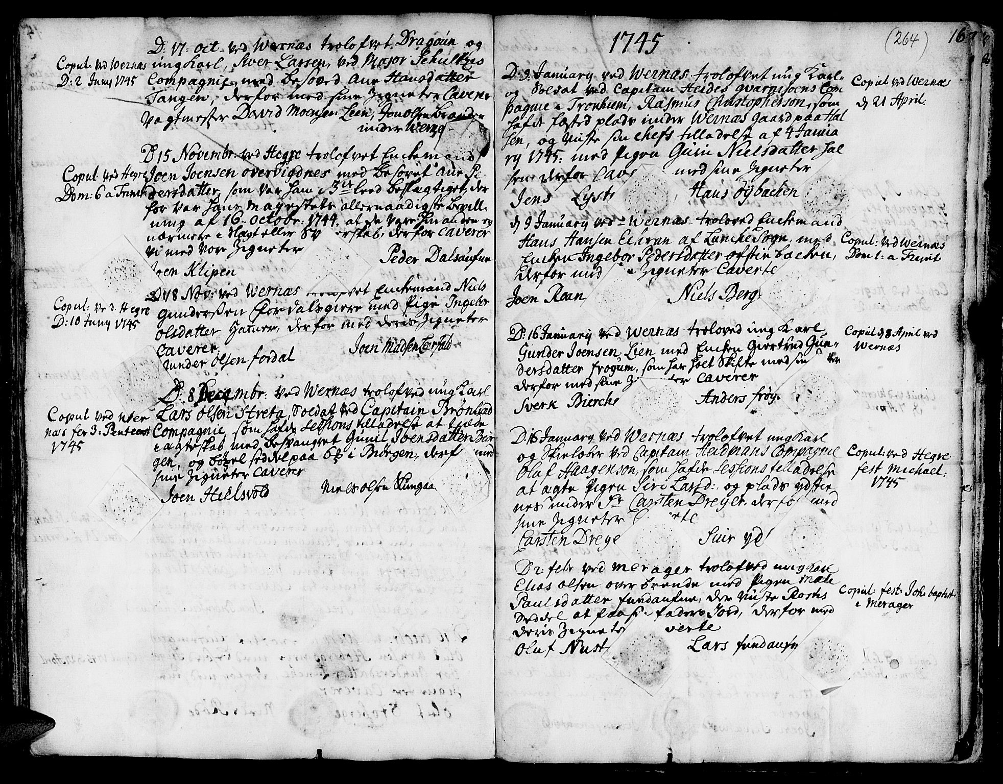 Ministerialprotokoller, klokkerbøker og fødselsregistre - Nord-Trøndelag, SAT/A-1458/709/L0056: Parish register (official) no. 709A04, 1740-1756, p. 264
