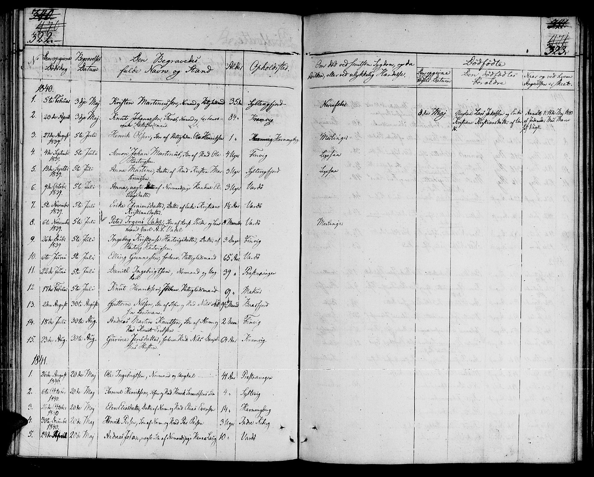 Vardø sokneprestkontor, AV/SATØ-S-1332/H/Ha/L0002kirke: Parish register (official) no. 2, 1805-1842, p. 322-323