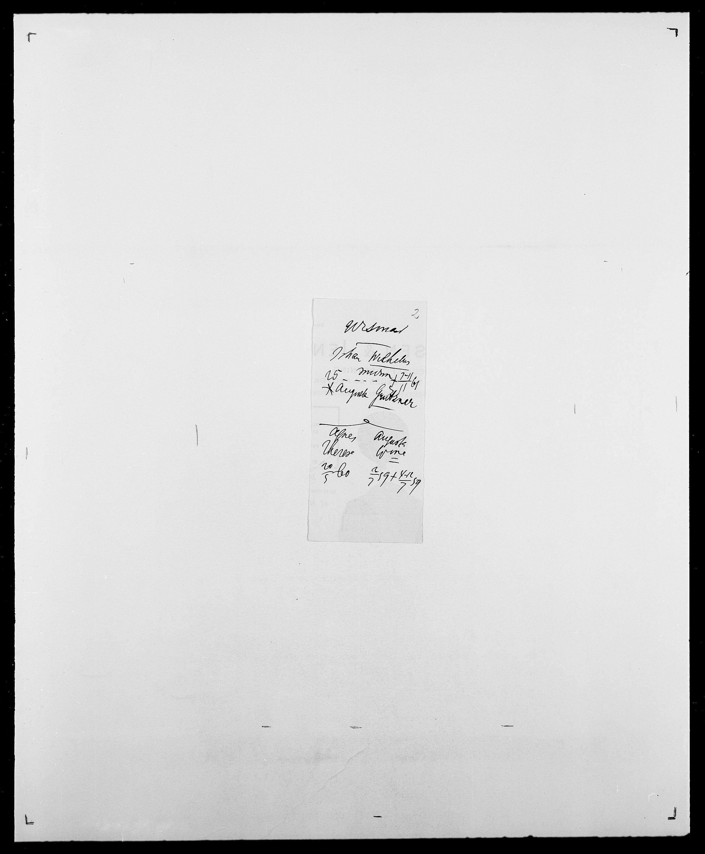 Delgobe, Charles Antoine - samling, AV/SAO-PAO-0038/D/Da/L0042: Vilain - Wulf, Wulff, se også Wolf, p. 408