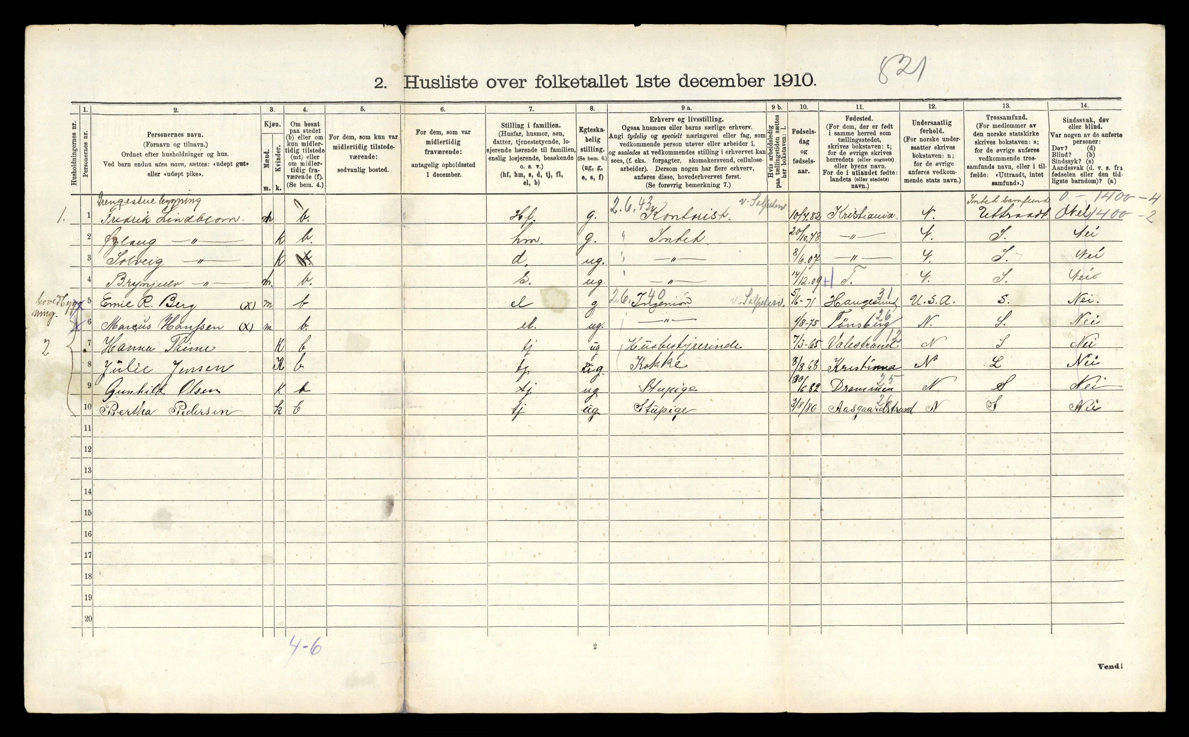 RA, 1910 census for Tinn, 1910, p. 896