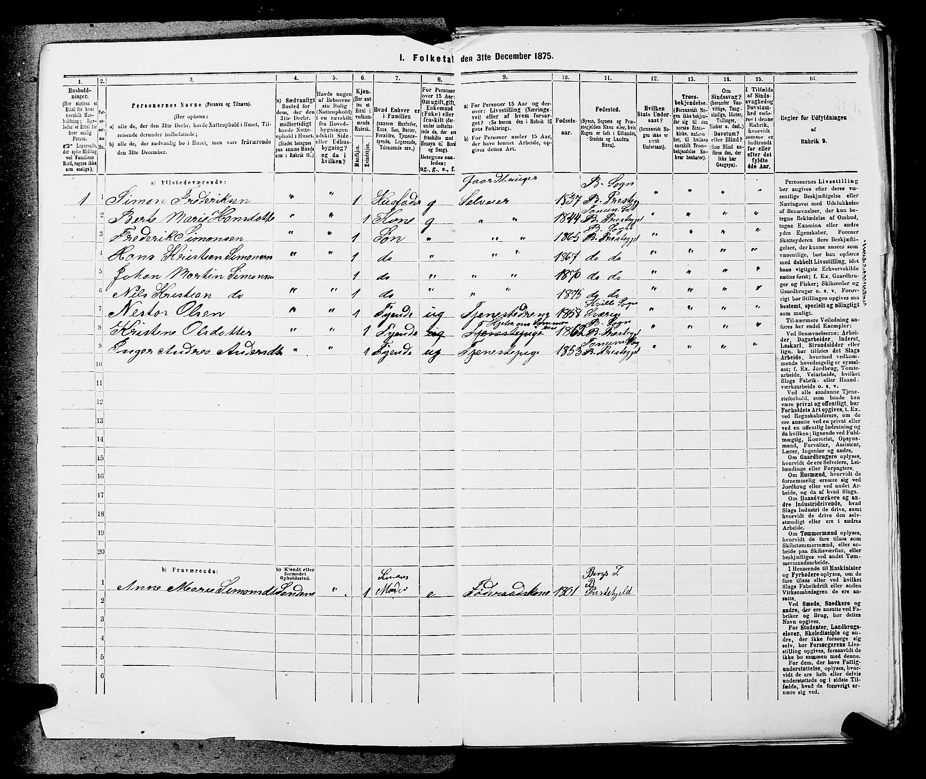 SAKO, 1875 census for 0726P Brunlanes, 1875, p. 1059