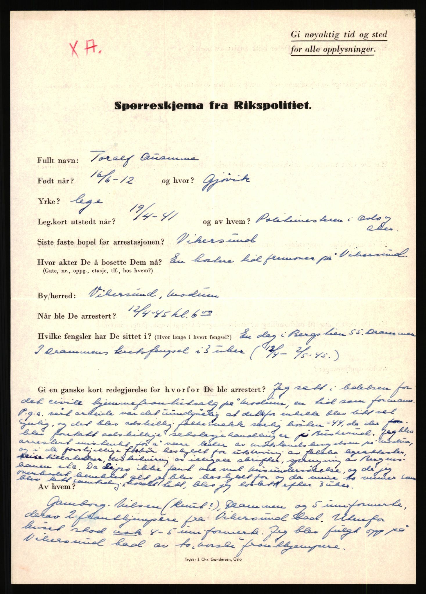 Rikspolitisjefen, AV/RA-S-1560/L/L0014: Pettersen, Aksel - Savosnick, Ernst, 1940-1945, p. 220