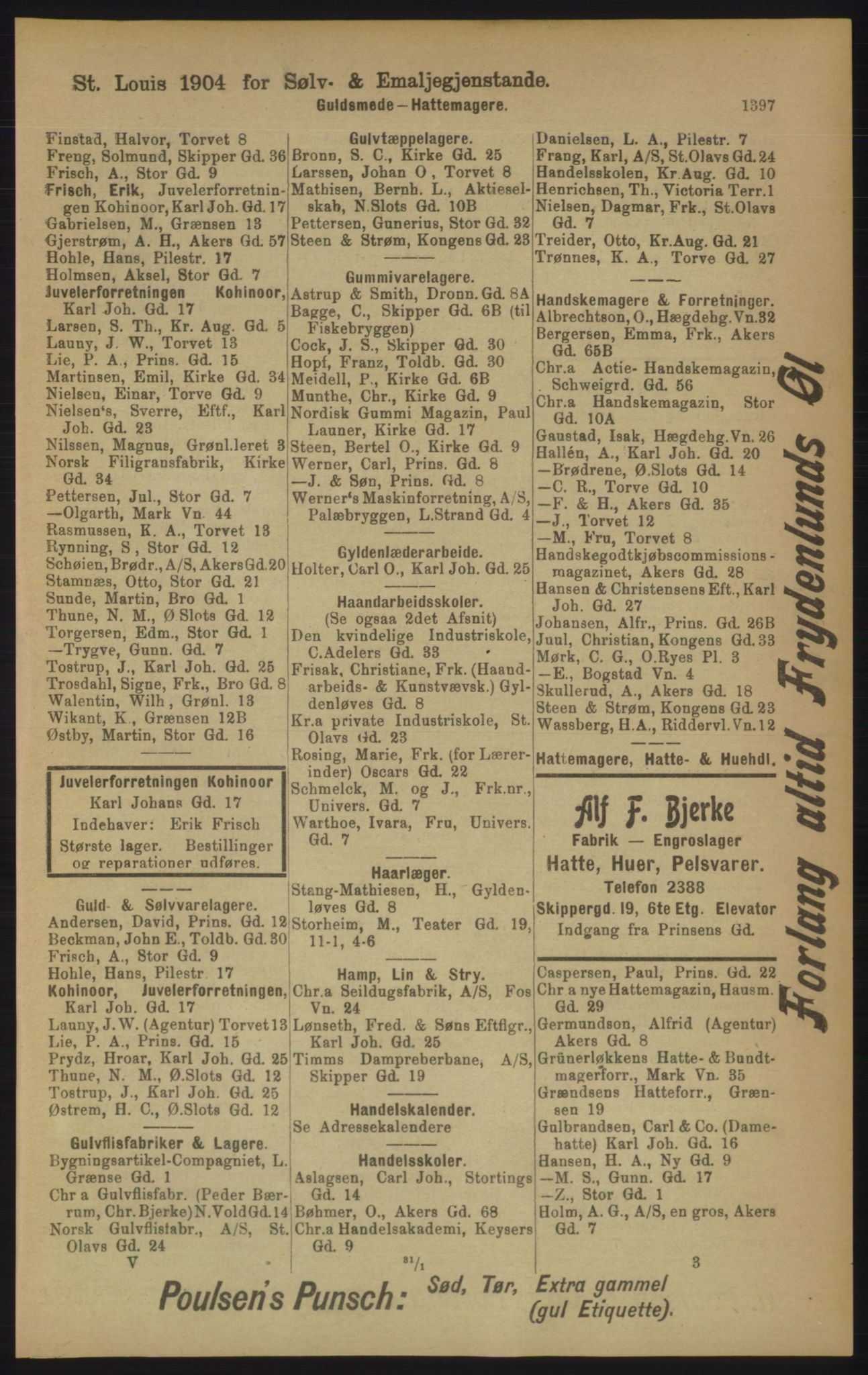 Kristiania/Oslo adressebok, PUBL/-, 1906, p. 1397
