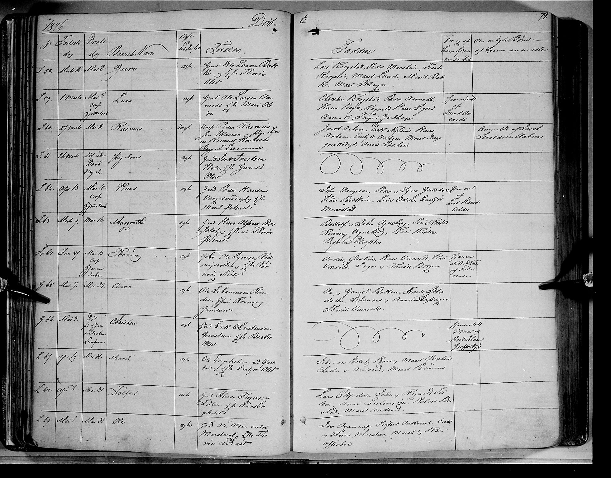 Lom prestekontor, AV/SAH-PREST-070/K/L0006: Parish register (official) no. 6A, 1837-1863, p. 79