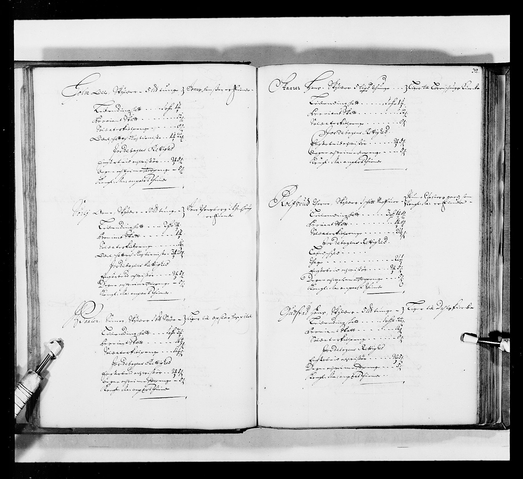 Stattholderembetet 1572-1771, AV/RA-EA-2870/Ek/L0035/0001: Jordebøker 1662-1720: / Matrikkel for Nedre Romerike, 1695, p. 31b-32a