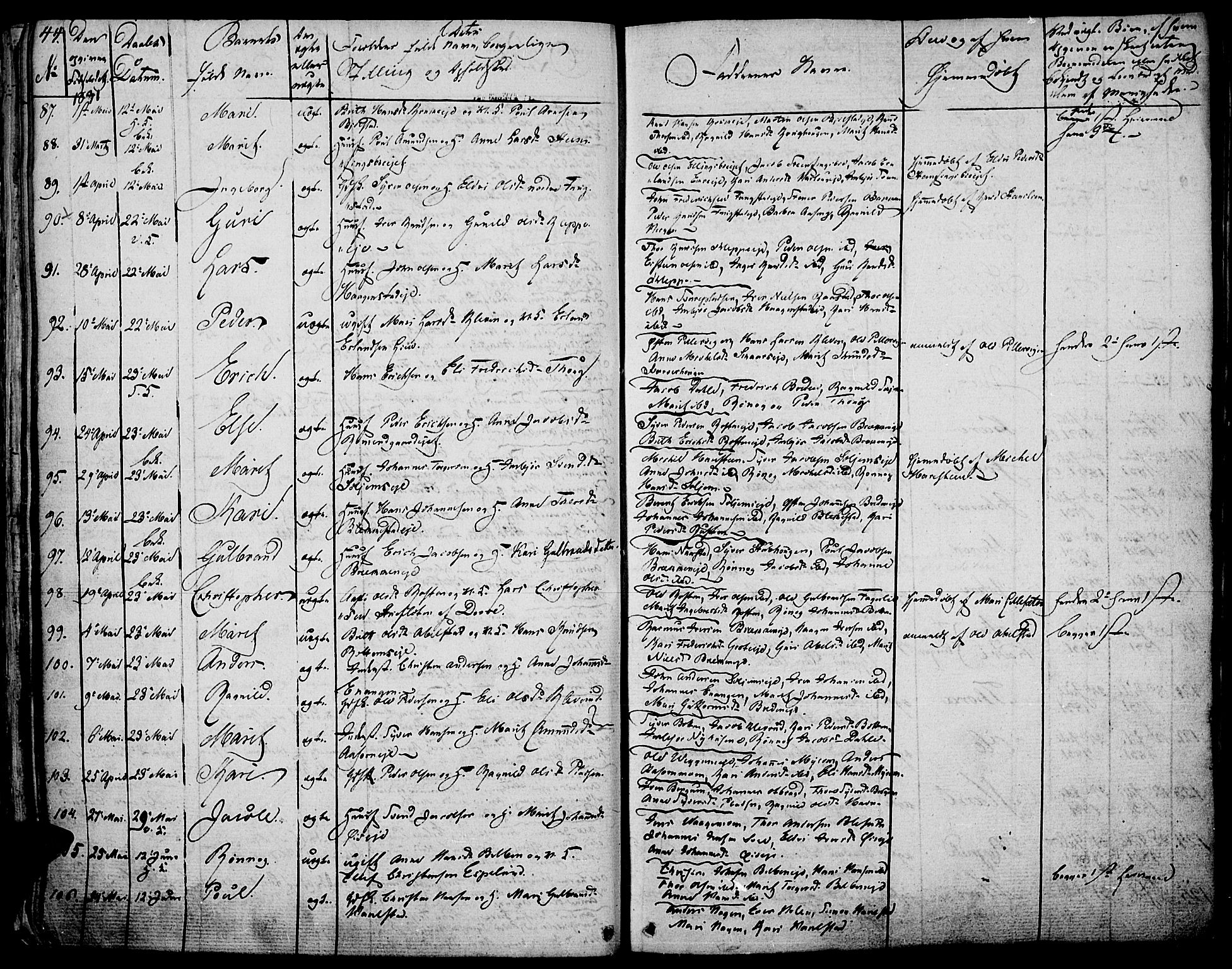 Vågå prestekontor, AV/SAH-PREST-076/H/Ha/Haa/L0004: Parish register (official) no. 4 /1, 1827-1842, p. 44
