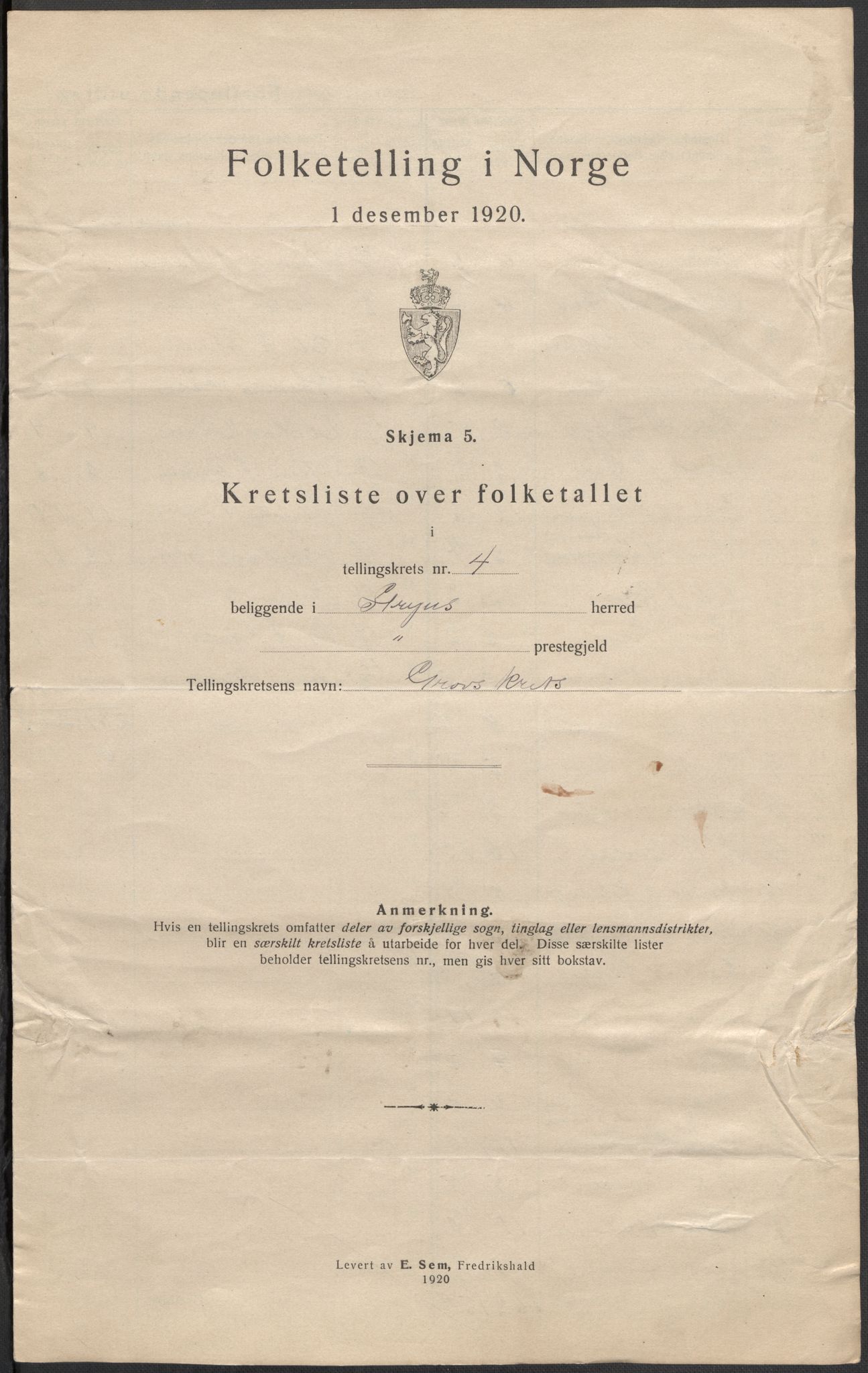 SAB, 1920 census for Stryn, 1920, p. 14