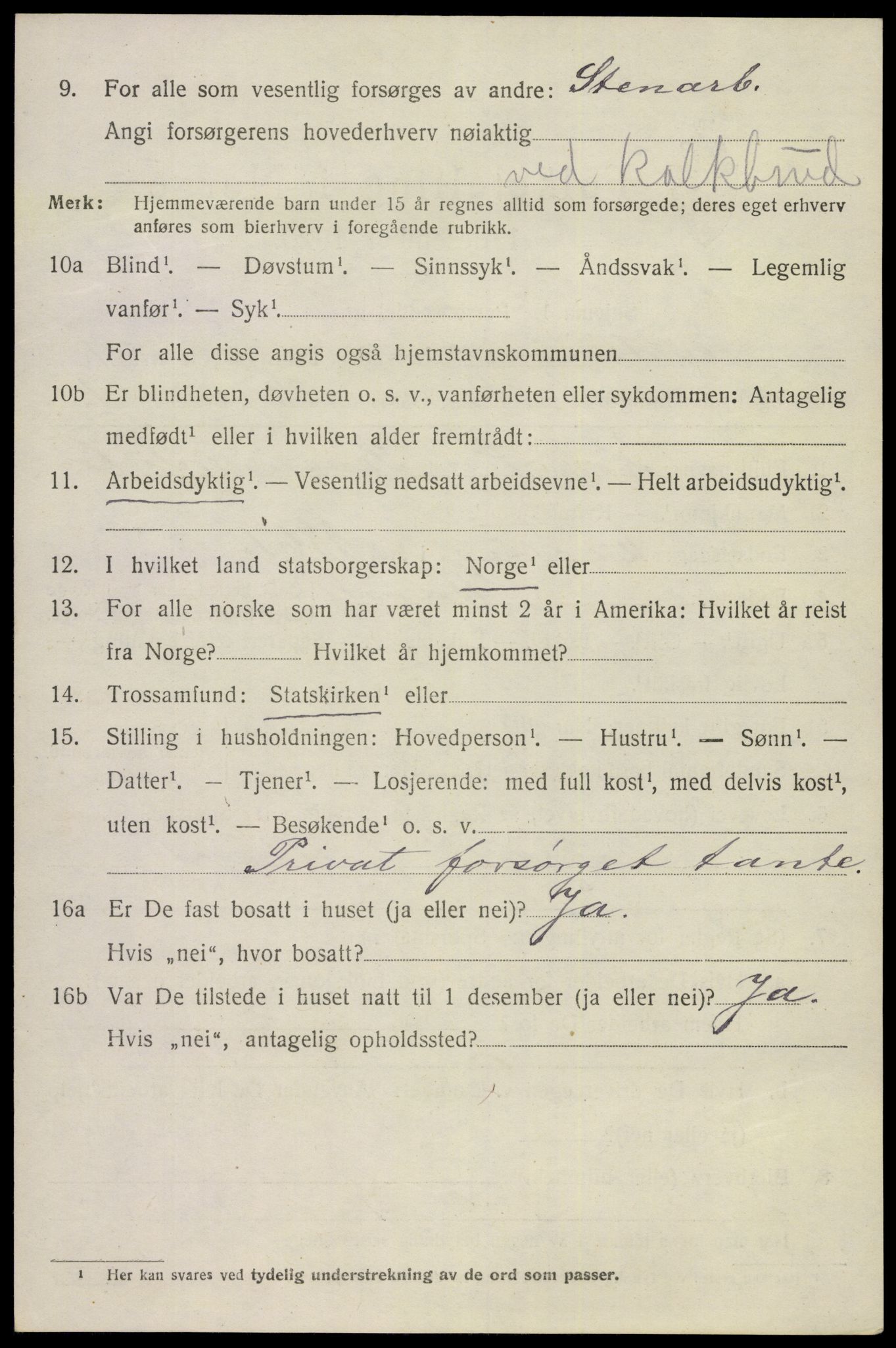 SAKO, 1920 census for Eidanger, 1920, p. 5429