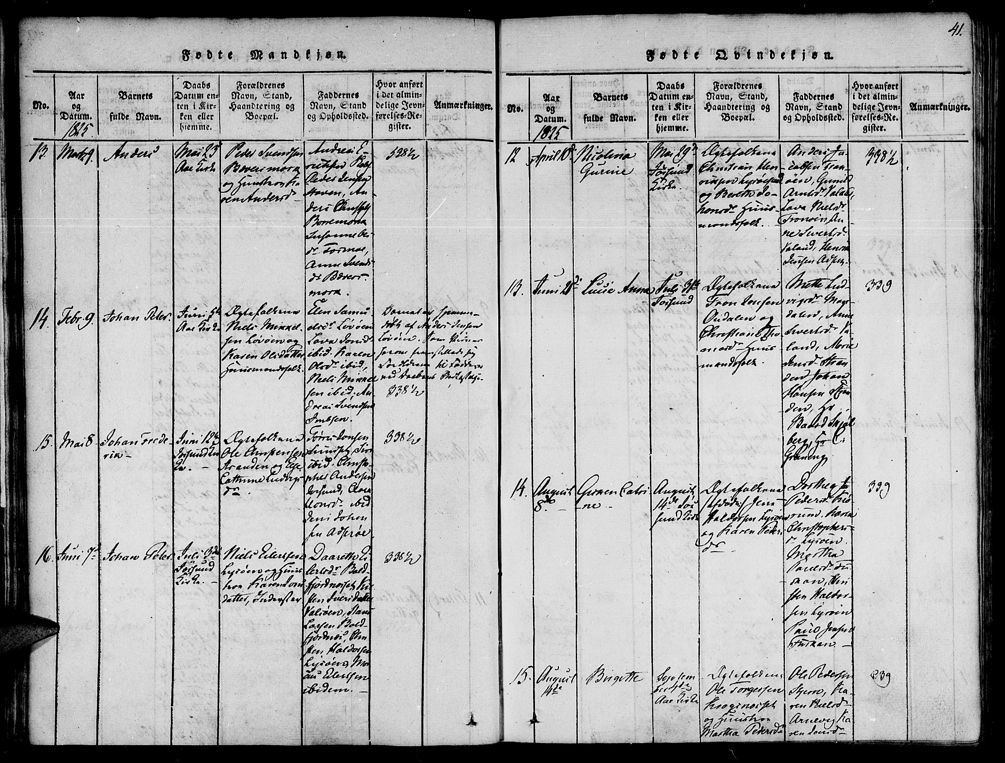 Ministerialprotokoller, klokkerbøker og fødselsregistre - Sør-Trøndelag, AV/SAT-A-1456/655/L0675: Parish register (official) no. 655A04, 1818-1830, p. 41