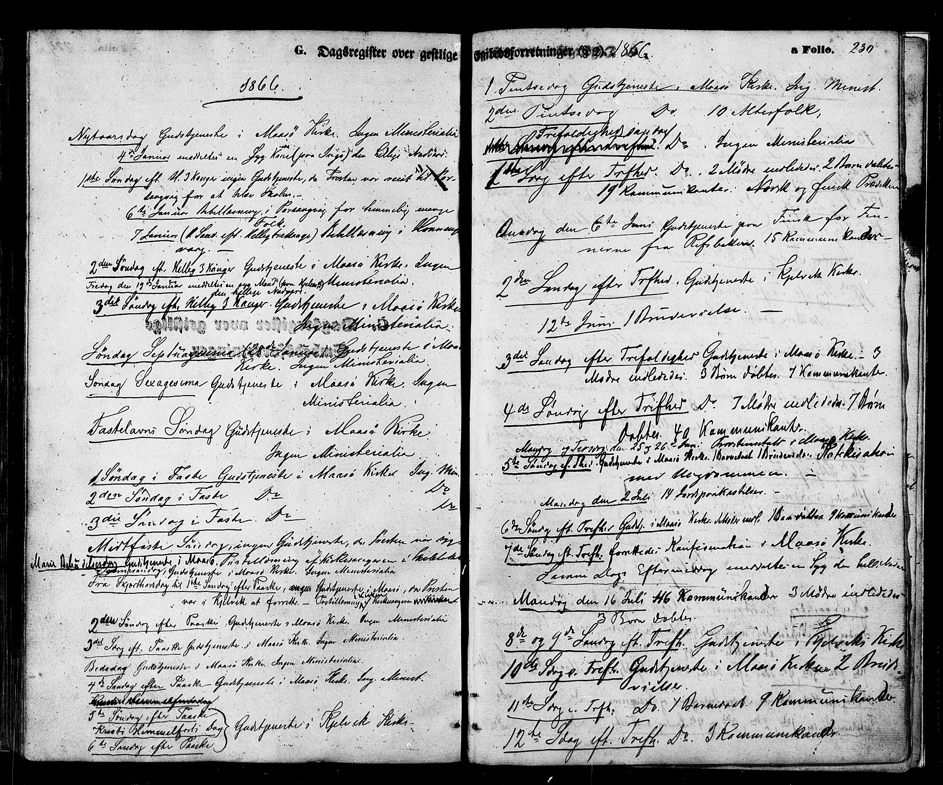 Måsøy sokneprestkontor, SATØ/S-1348/H/Ha/L0003kirke: Parish register (official) no. 3, 1866-1877, p. 230