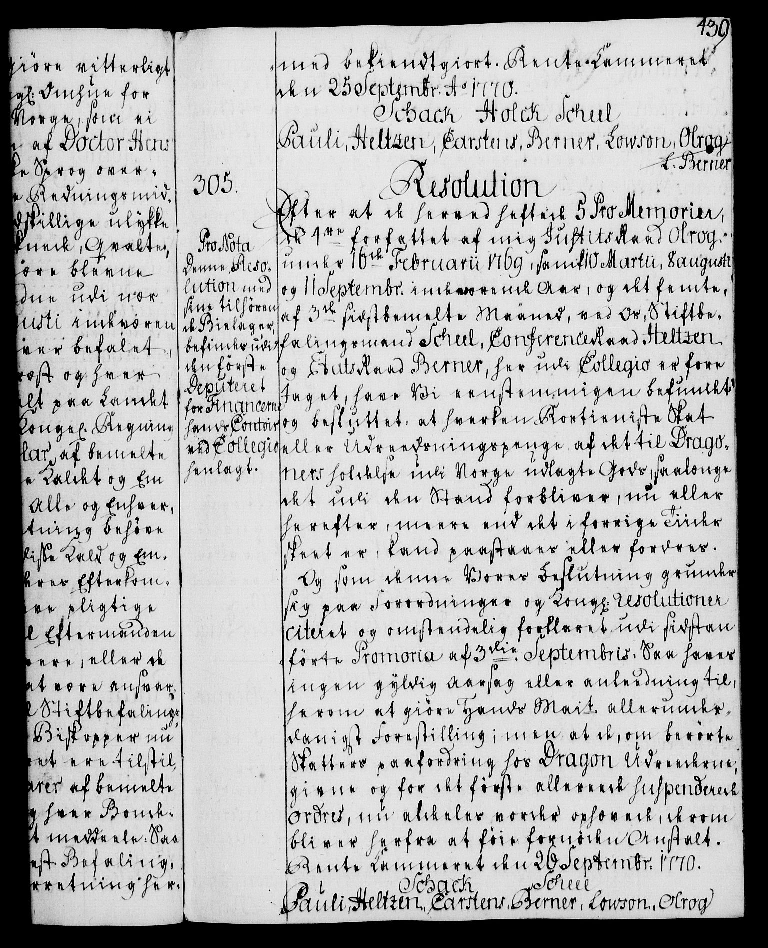 Rentekammeret, Kammerkanselliet, AV/RA-EA-3111/G/Gg/Gga/L0008: Norsk ekspedisjonsprotokoll med register (merket RK 53.8), 1768-1771, p. 439