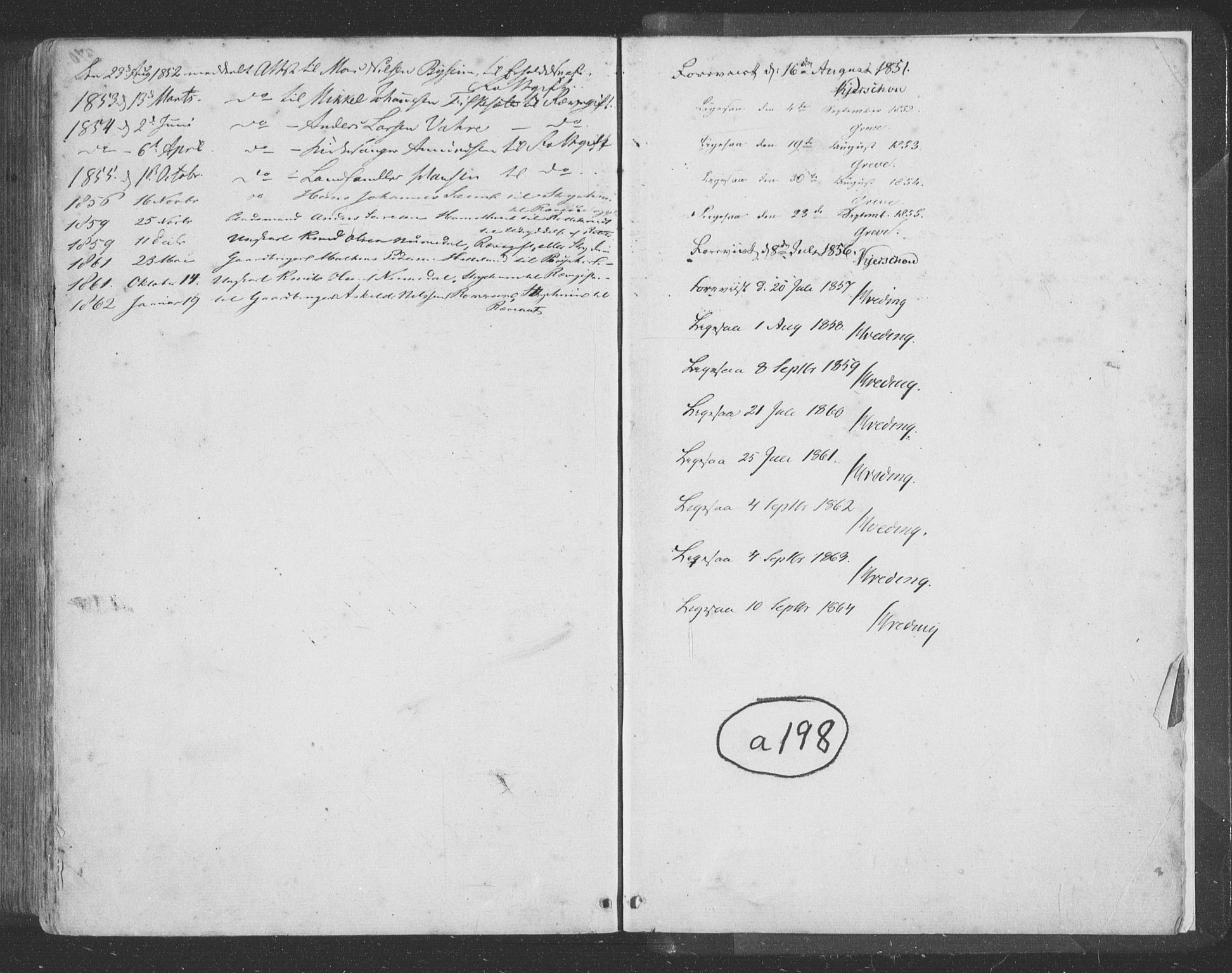 Hosanger sokneprestembete, SAB/A-75801/H/Haa: Parish register (official) no. A 8, 1849-1863