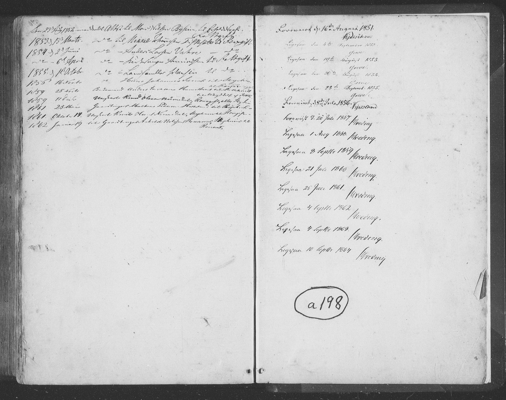 Hosanger sokneprestembete, AV/SAB-A-75801/H/Haa: Parish register (official) no. A 8, 1849-1863