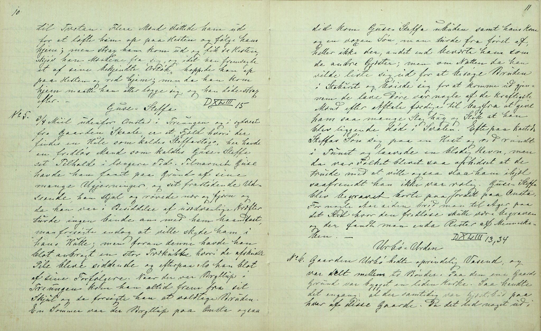 Rikard Berge, TEMU/TGM-A-1003/F/L0007/0008: 251-299 / 258 Bø. Samlet af H. N. Tvedten, 1894, p. 10-11
