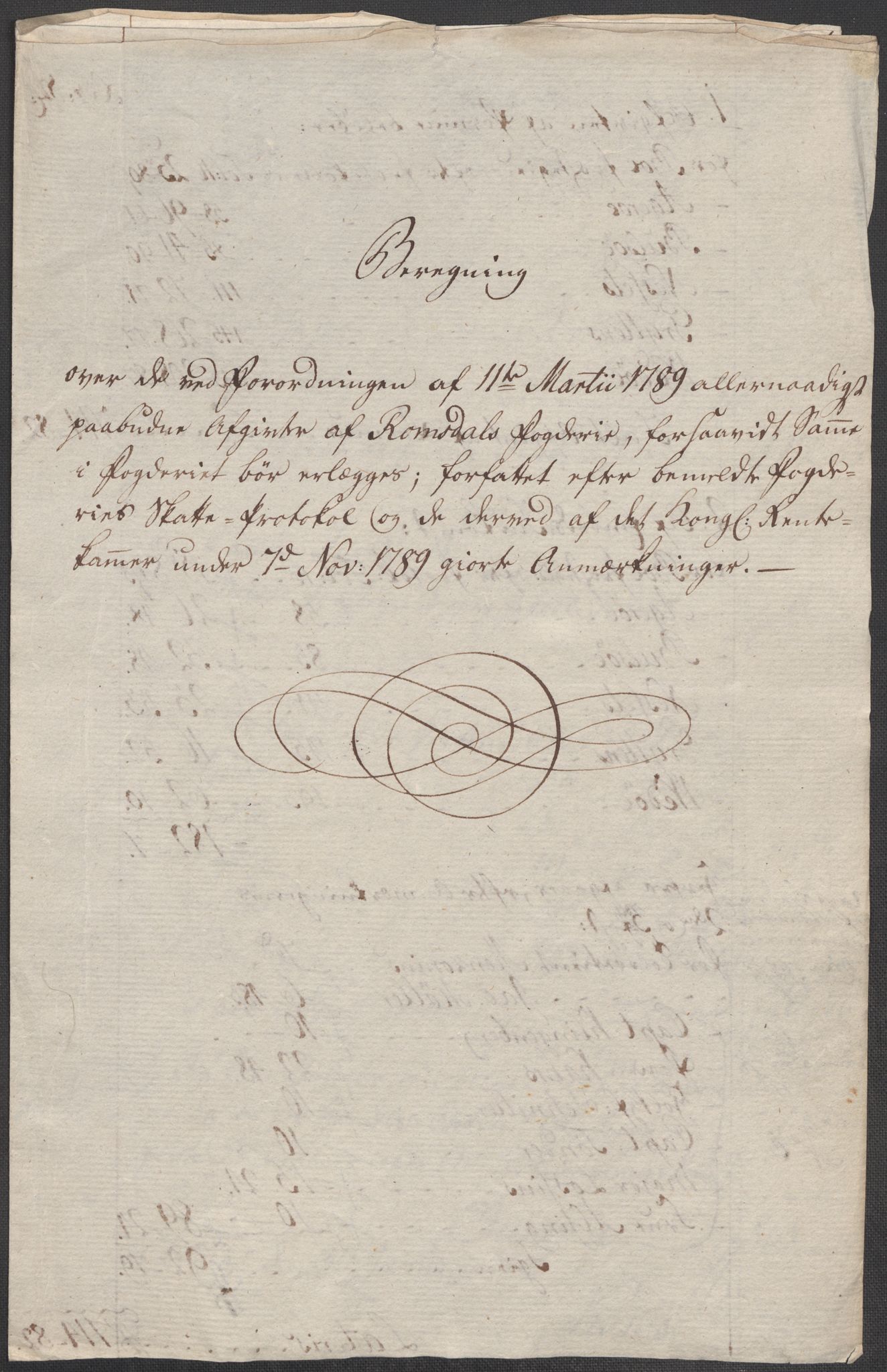 Rentekammeret inntil 1814, Reviderte regnskaper, Mindre regnskaper, AV/RA-EA-4068/Rf/Rfe/L0038: (Øster) Risør, Romsdal fogderi, 1789, p. 176