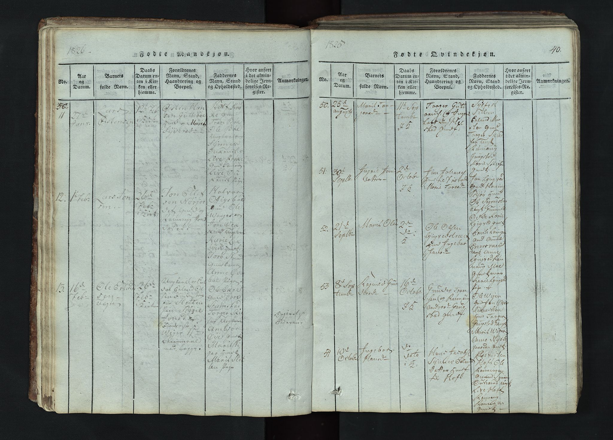 Lom prestekontor, AV/SAH-PREST-070/L/L0002: Parish register (copy) no. 2, 1815-1844, p. 40
