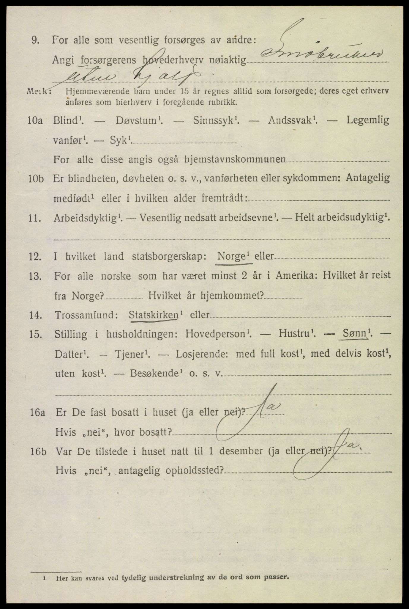 SAH, 1920 census for Vang (Hedmark), 1920, p. 13840