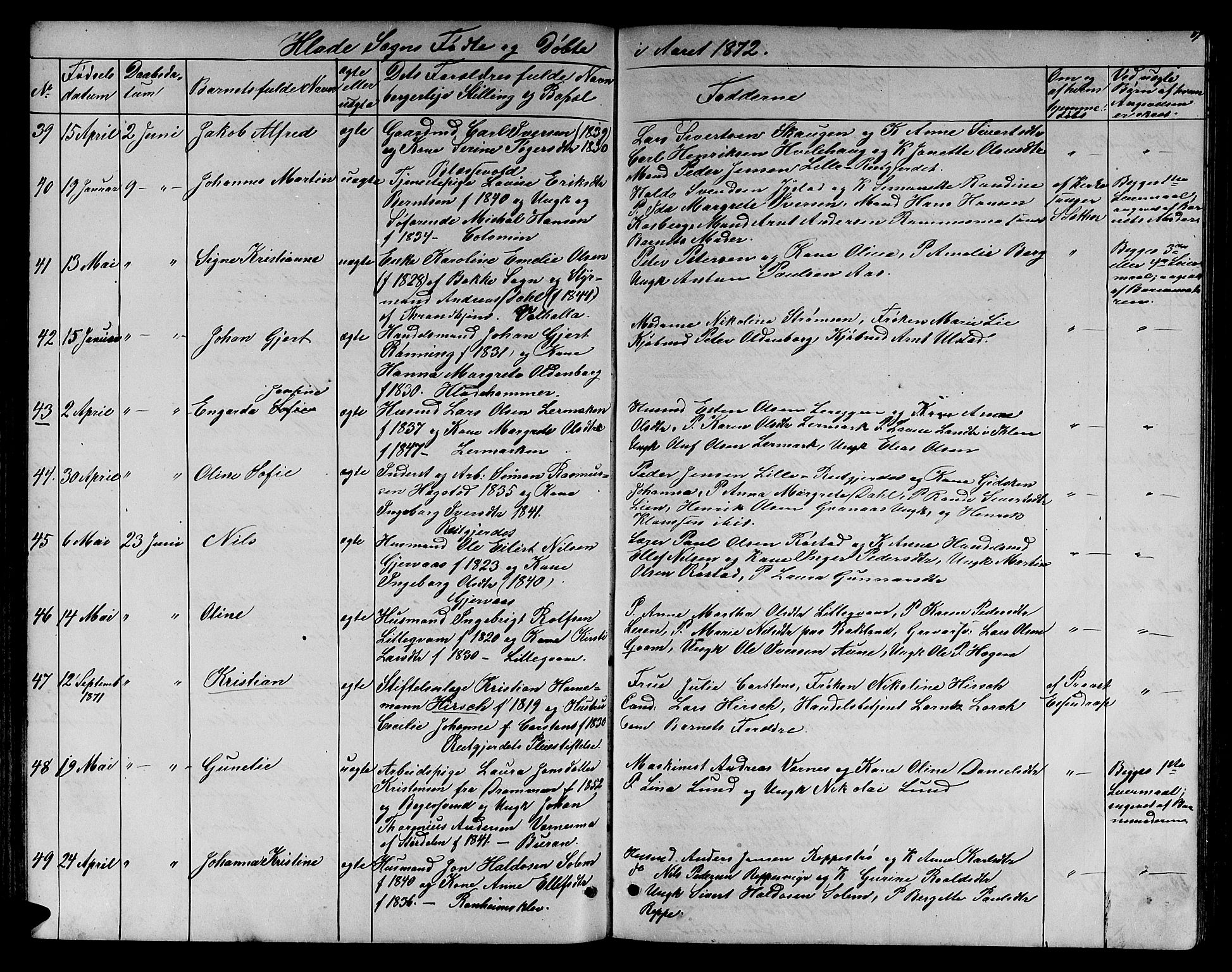Ministerialprotokoller, klokkerbøker og fødselsregistre - Sør-Trøndelag, SAT/A-1456/606/L0311: Parish register (copy) no. 606C07, 1860-1877, p. 87