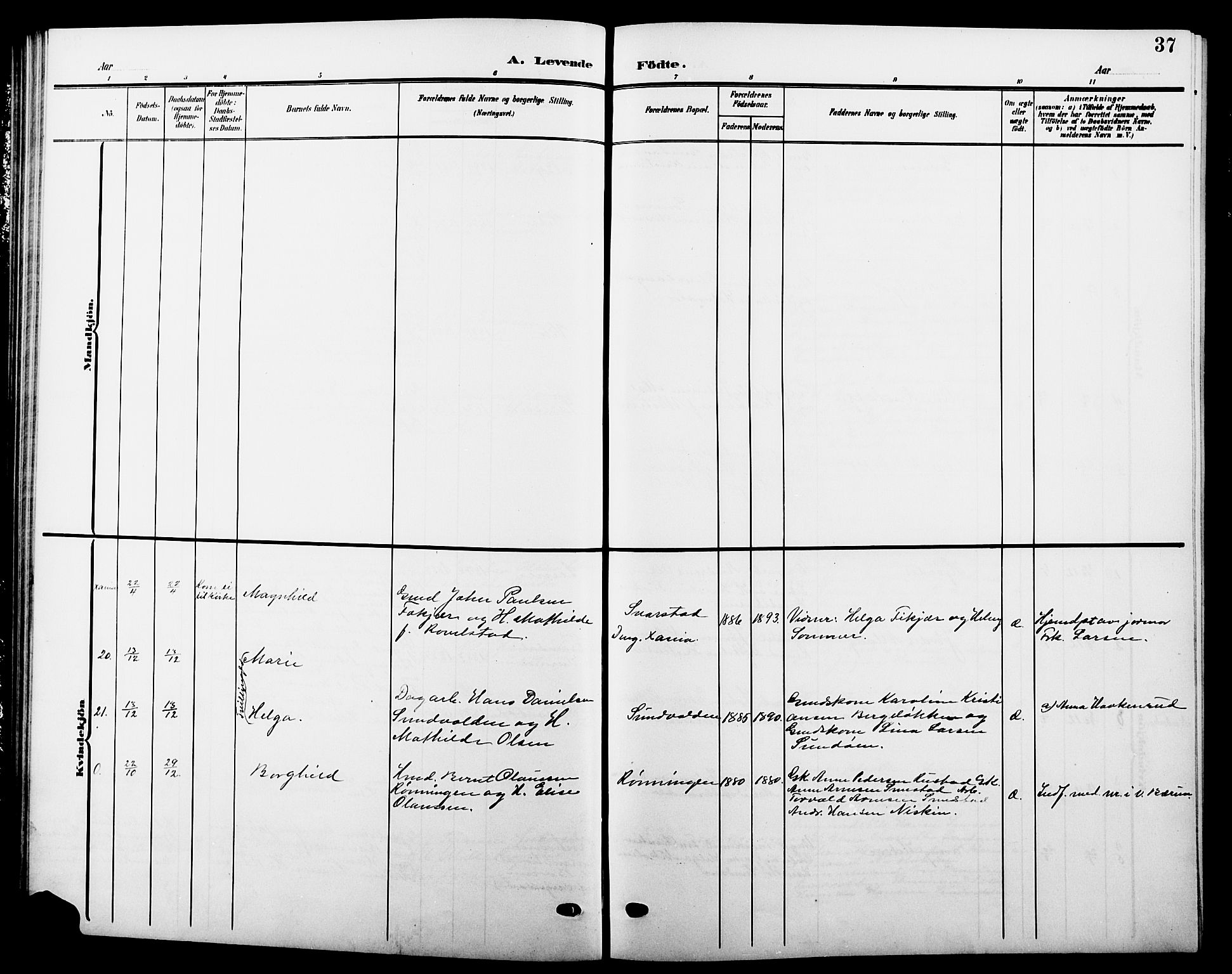 Hole kirkebøker, AV/SAKO-A-228/G/Ga/L0004: Parish register (copy) no. I 4, 1905-1924, p. 37