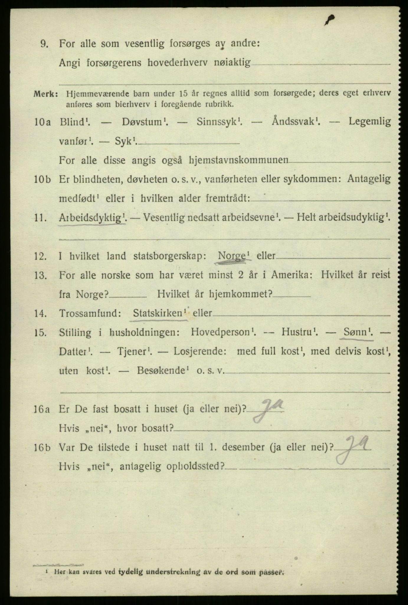 SAB, 1920 census for Kinn, 1920, p. 2272